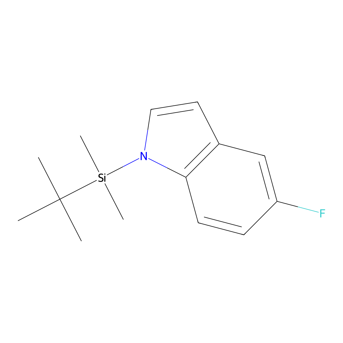 1-(tert-butyldimethylsilyl)-5-fluoro-1H-indole molecular structure, CAS 1093066-71-7