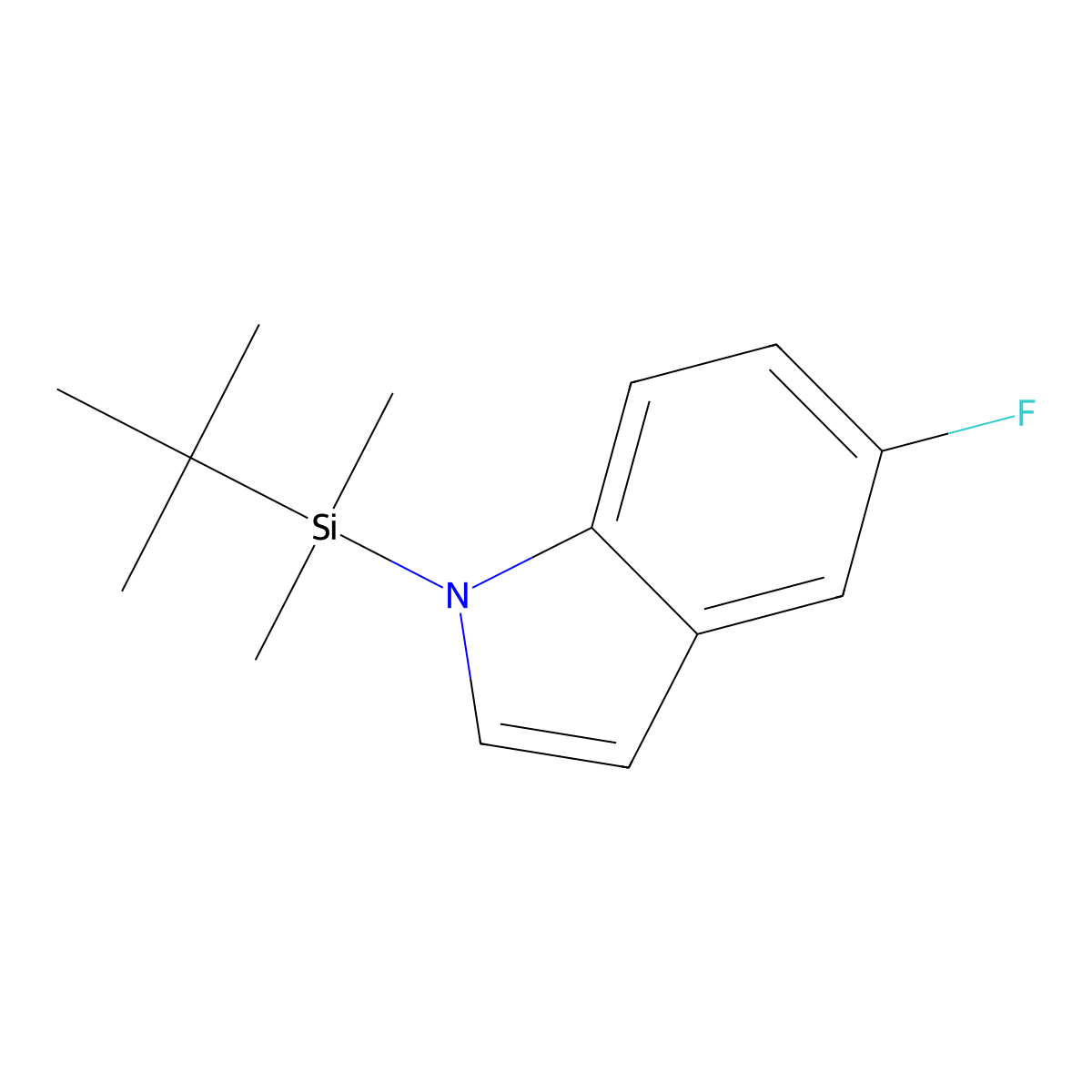1-(tert-butyldimethylsilyl)-5-fluoro-1H-indole molecular structure, CAS 1093066-71-7