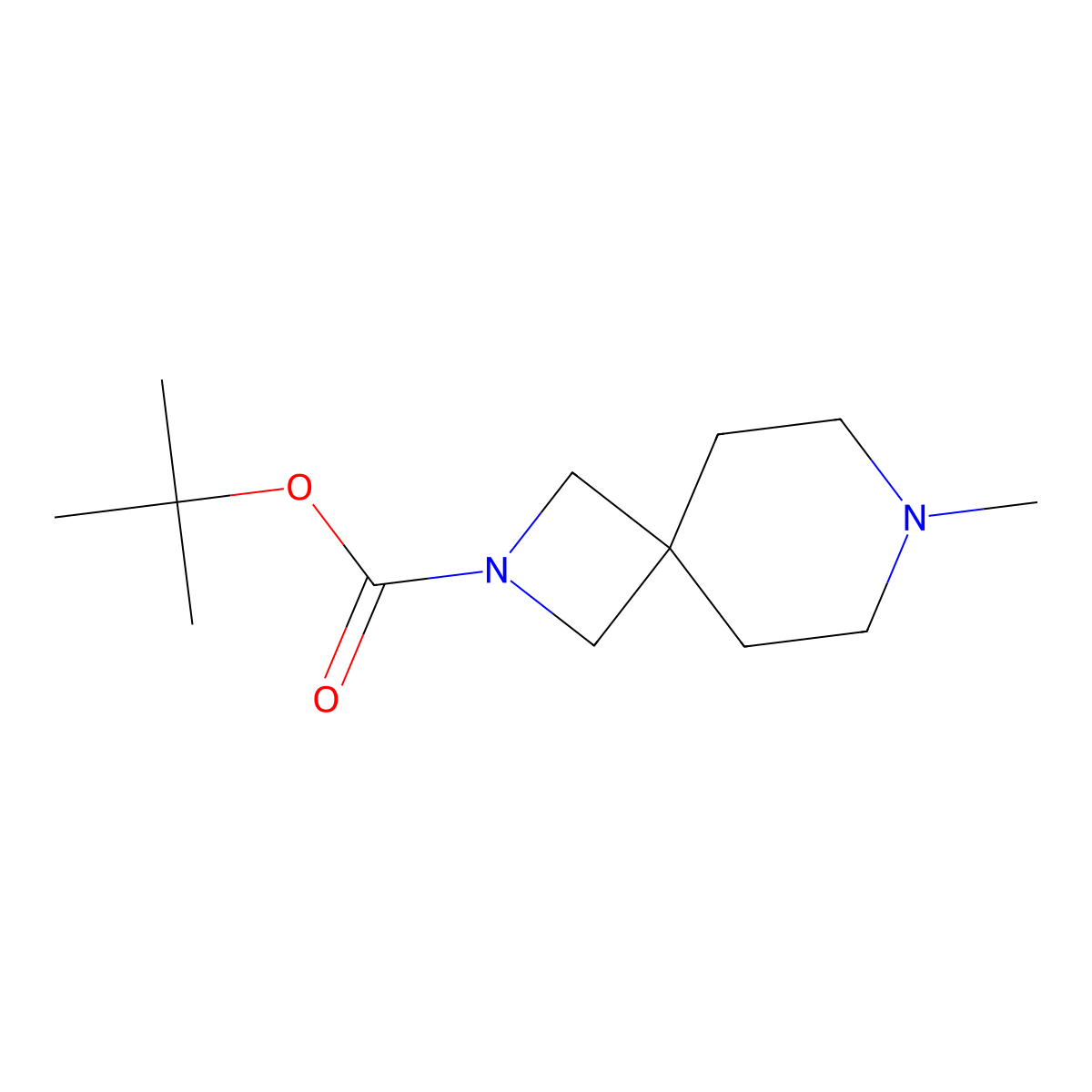 2,7-Diazaspiro[3.5]nonane-2-carboxylic acid, 7-methyl-, 1,1-dimethylethyl ester molecular structure, CAS 1093066-77-3