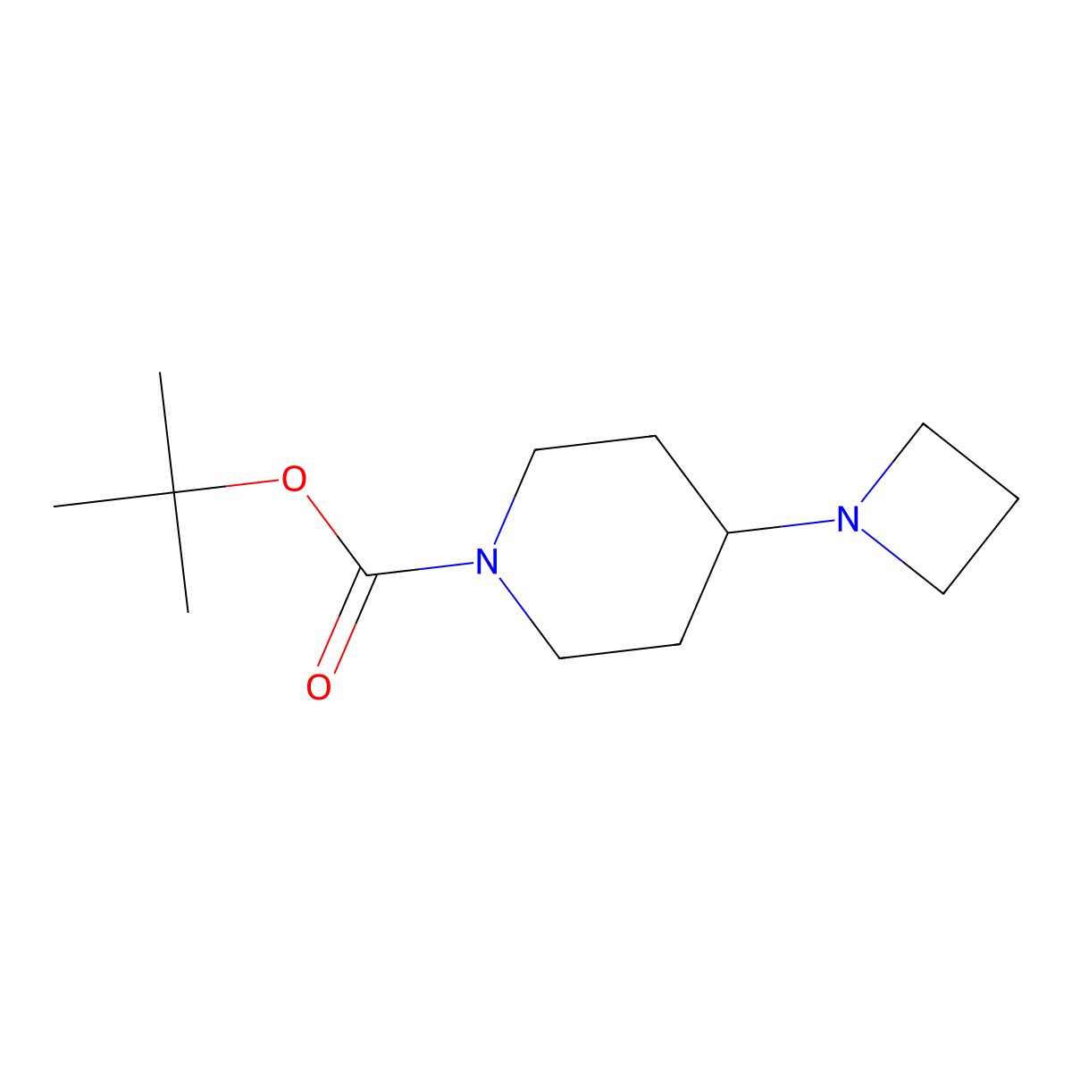 tert-Butyl 4-(azetidin-1-yl)piperidine-1-carboxylate molecular structure, CAS 1093066-82-0