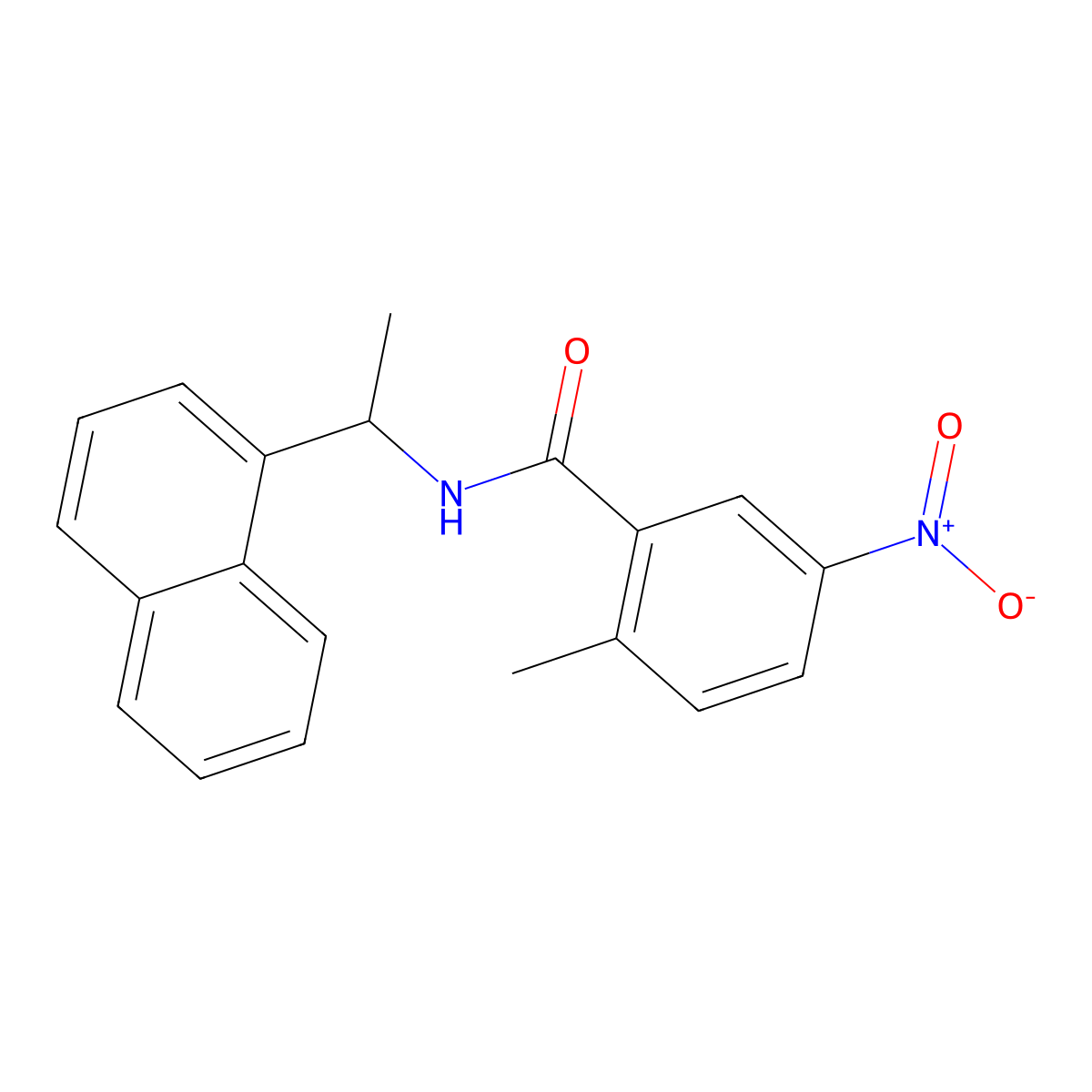 (R)-2-Methyl-N-(1-(naphthalen-1-yl)ethyl)-5-nitrobenzamide molecular structure, CAS 1093070-15-5