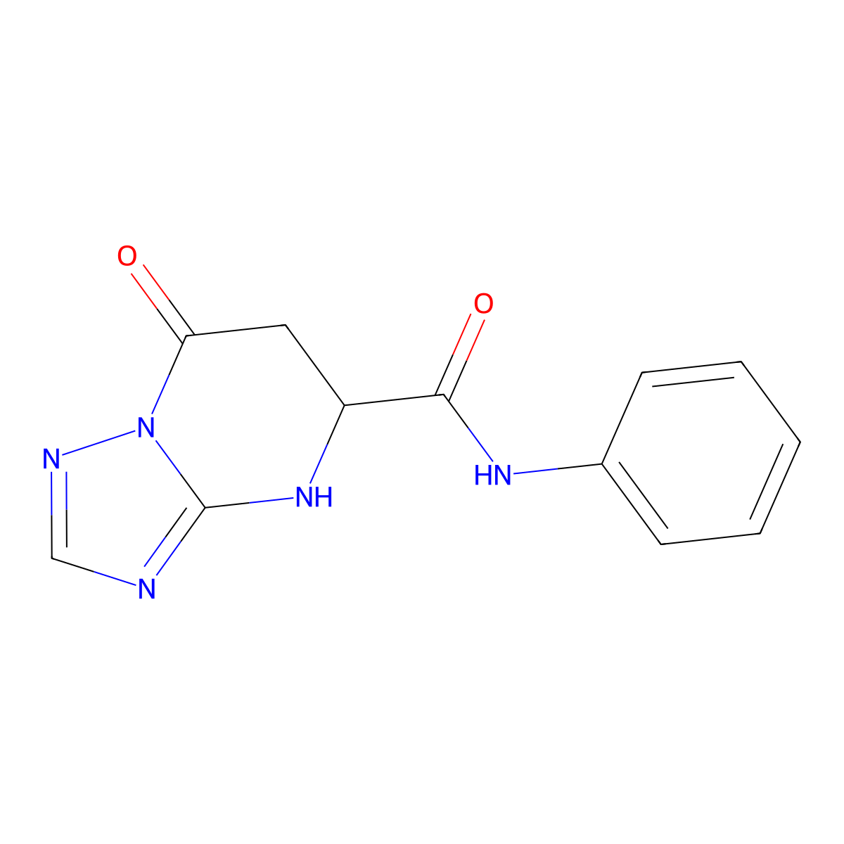 7-oxo-N-phenyl-4,5,6,7-tetrahydro[1,2,4]triazolo[1,5-a]pyrimidine-5-carboxamide molecular structure, CAS 1093070-90-6