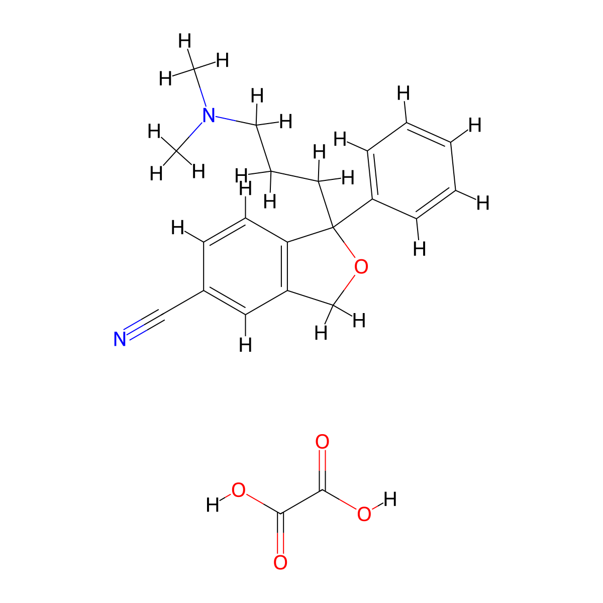 rac Desfluoro Citalopram Oxalate molecular structure, CAS 1093072-86-6