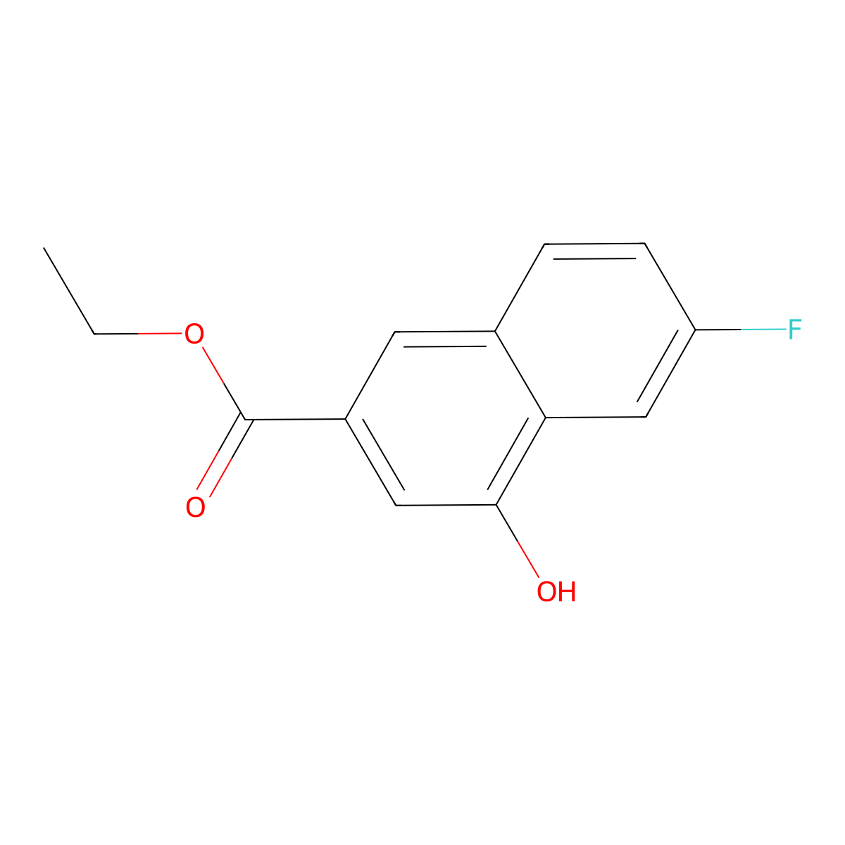 Ethyl 6-fluoro-4-hydroxy-2-naphthoate molecular structure, CAS 1093073-40-5