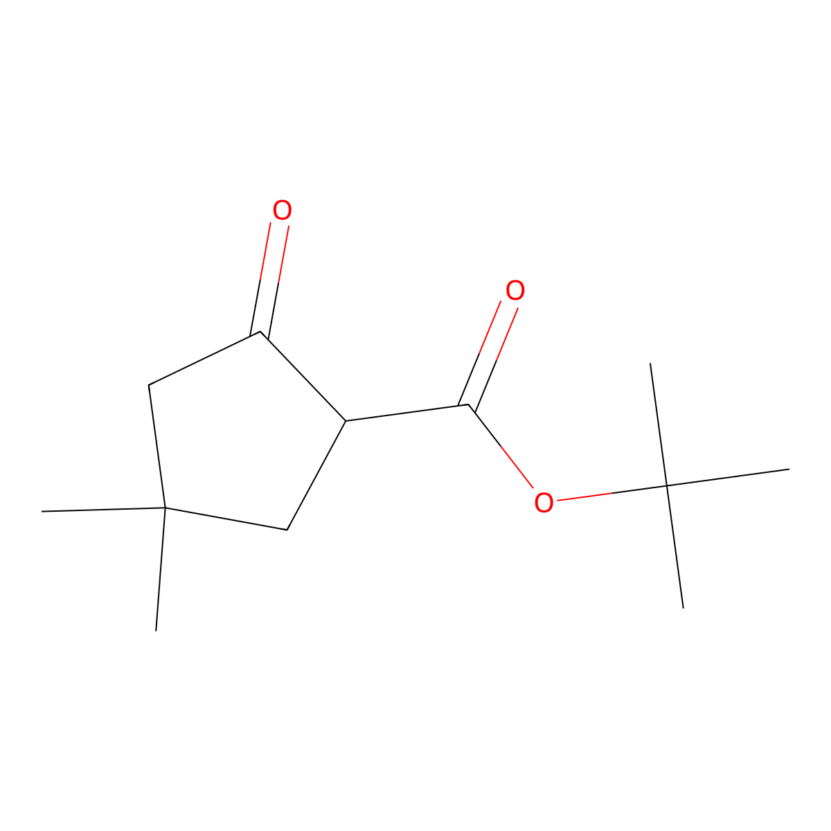 Tert-butyl 4,4-dimethyl-2-oxocyclopentane-1-carboxylate molecular structure, CAS 1093076-46-0