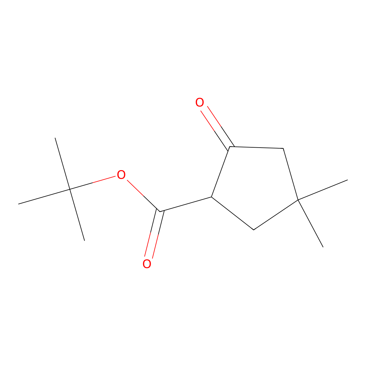 Tert-butyl 4,4-dimethyl-2-oxocyclopentane-1-carboxylate molecular structure, CAS 1093076-46-0