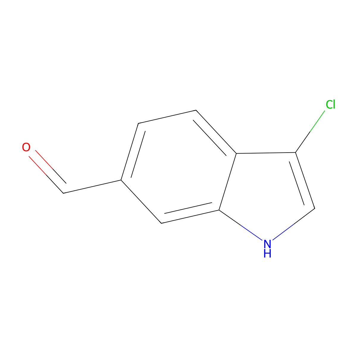 3-chloro-1H-indole-6-carbaldehyde molecular structure, CAS 1093091-12-3