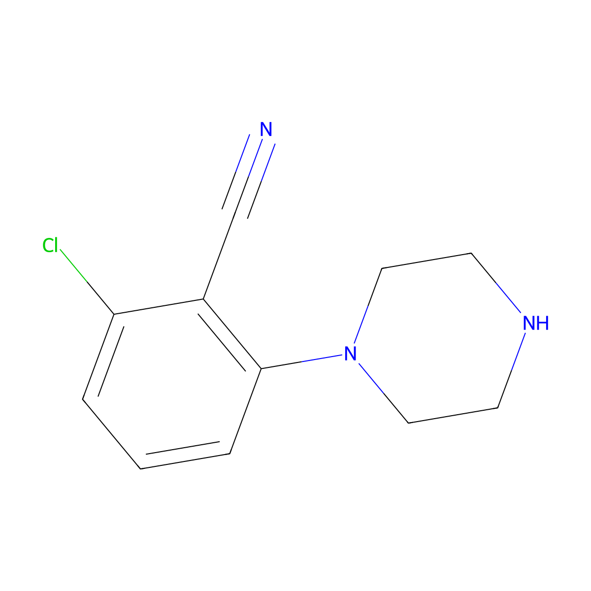 2-Chloro-6-(piperazin-1-yl)benzonitrile molecular structure, CAS 1093092-08-0