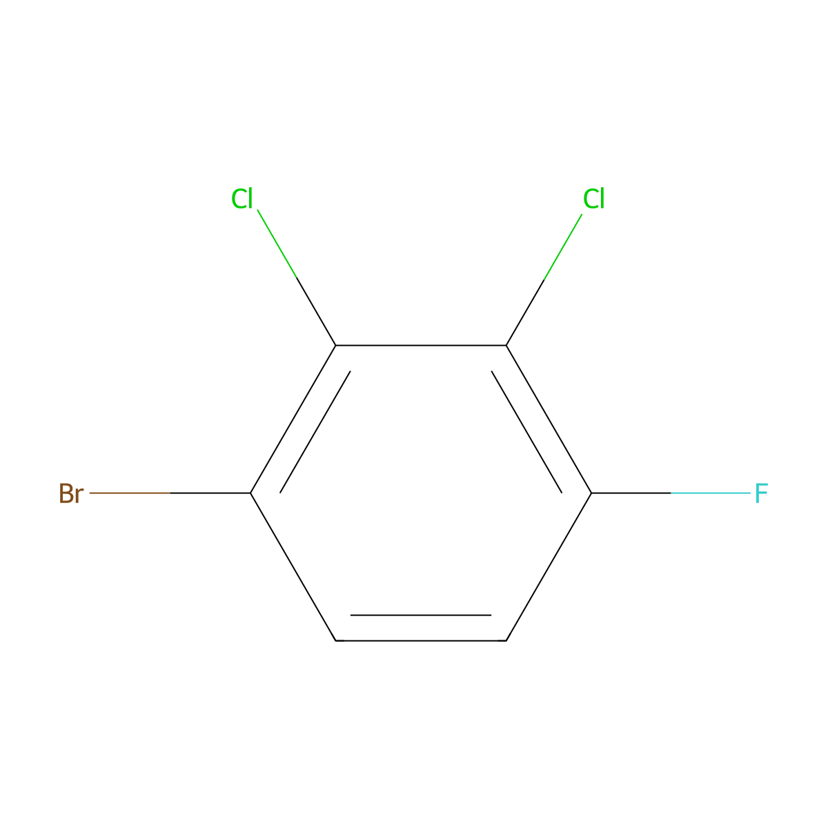 1-Bromo-2,3-dichloro-4-fluorobenzene molecular structure, CAS 1093092-14-8