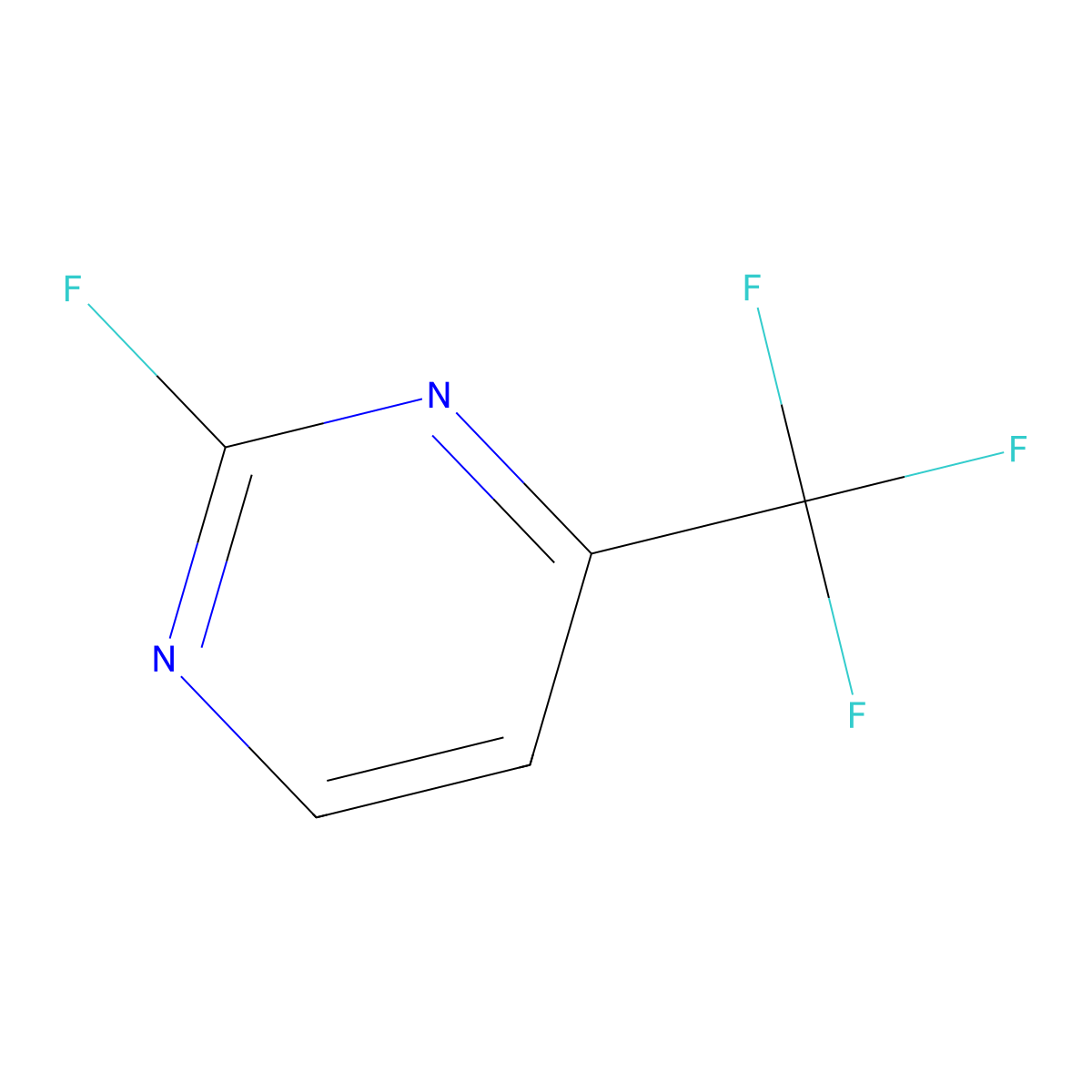 2-Fluoro-4-(trifluoromethyl)pyrimidine molecular structure, CAS 1093098-55-5