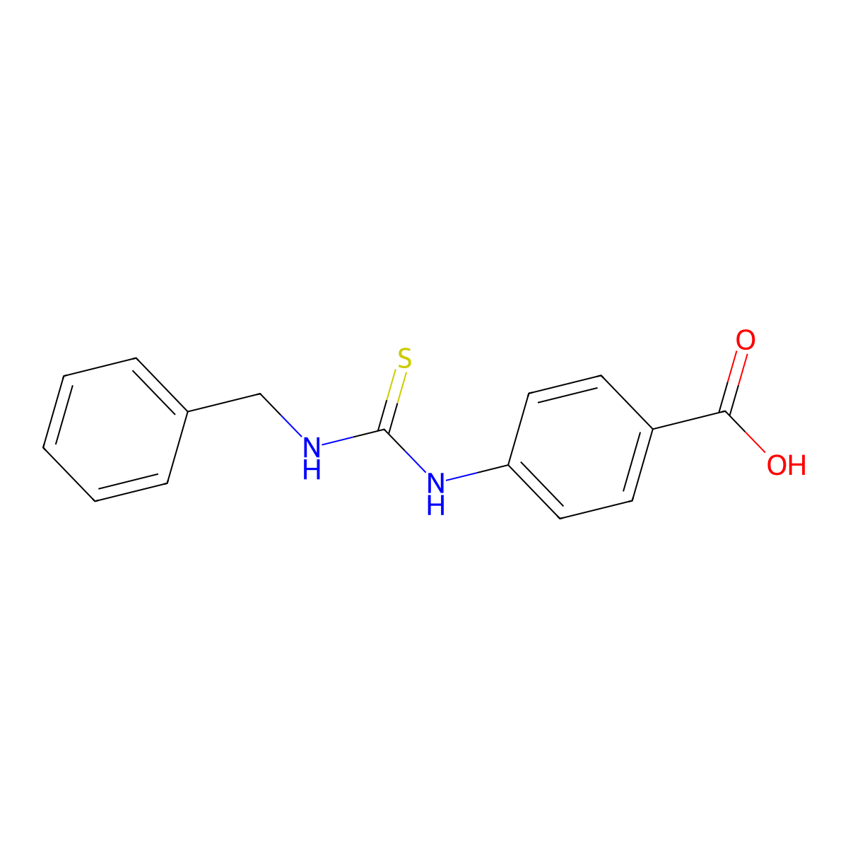 4-(3-Benzyl-thioureido)-benzoic acid molecular structure, CAS 109310-93-2