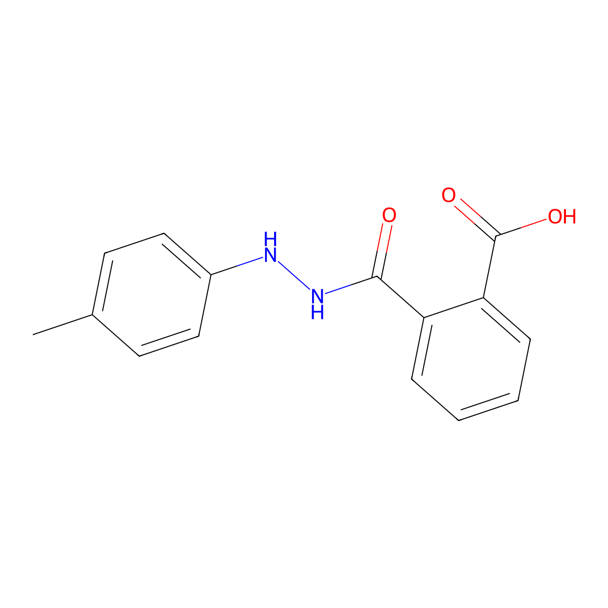 2-{[2-(4-Methylphenyl)hydrazino]carbonyl}benzenecarboxylic acid molecular structure, CAS 109310-97-6