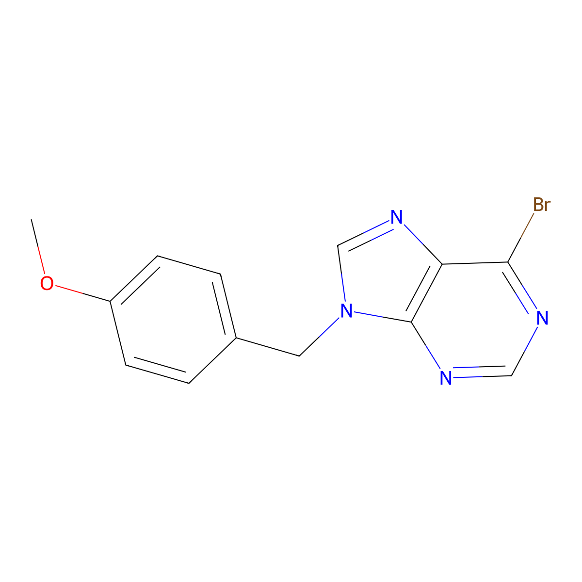 6-Bromo-9-[(4-methoxyphenyl)methyl]purine molecular structure, CAS 1093101-53-1