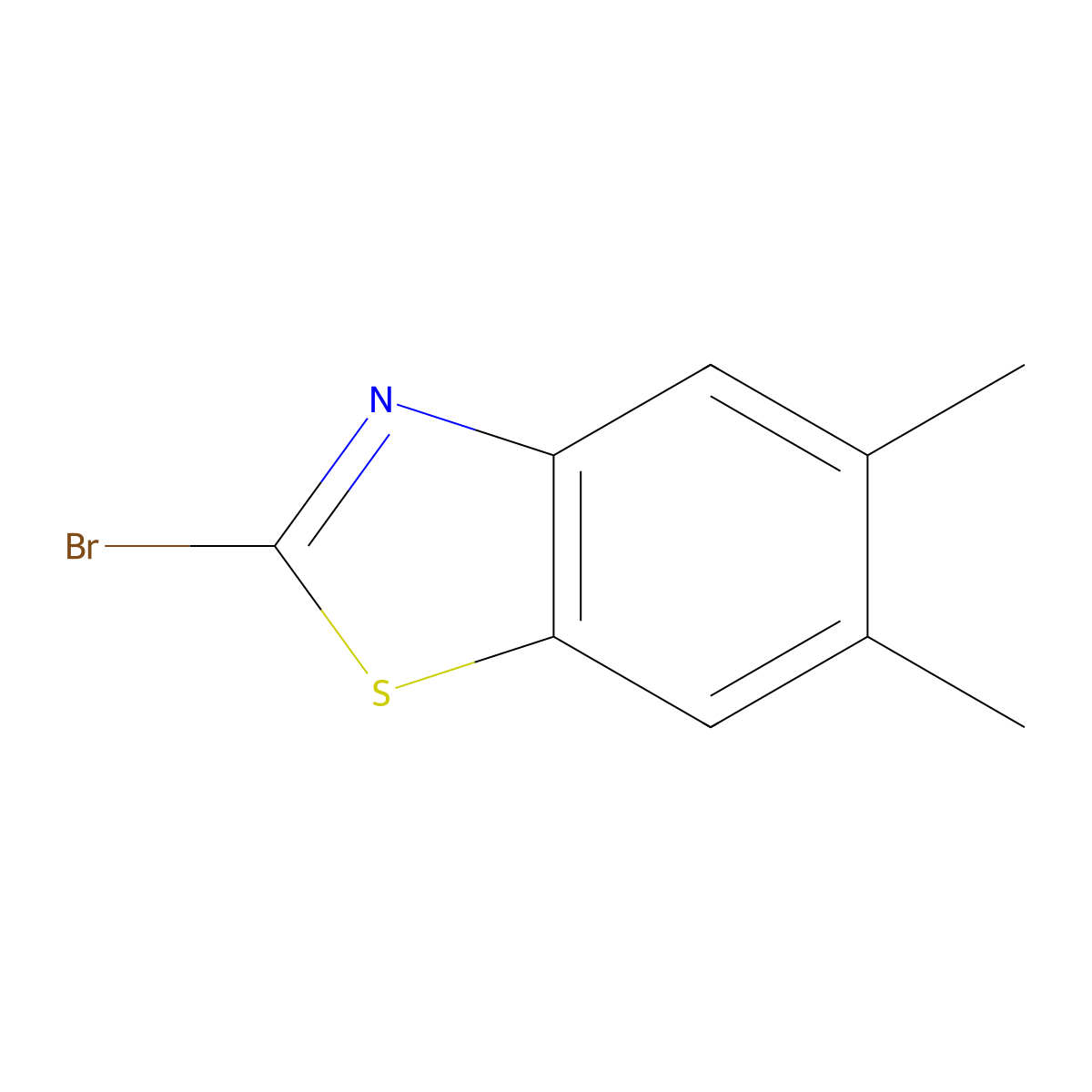 2-Bromo-5,6-dimethyl-1,3-benzothiazole molecular structure, CAS 1093106-05-8