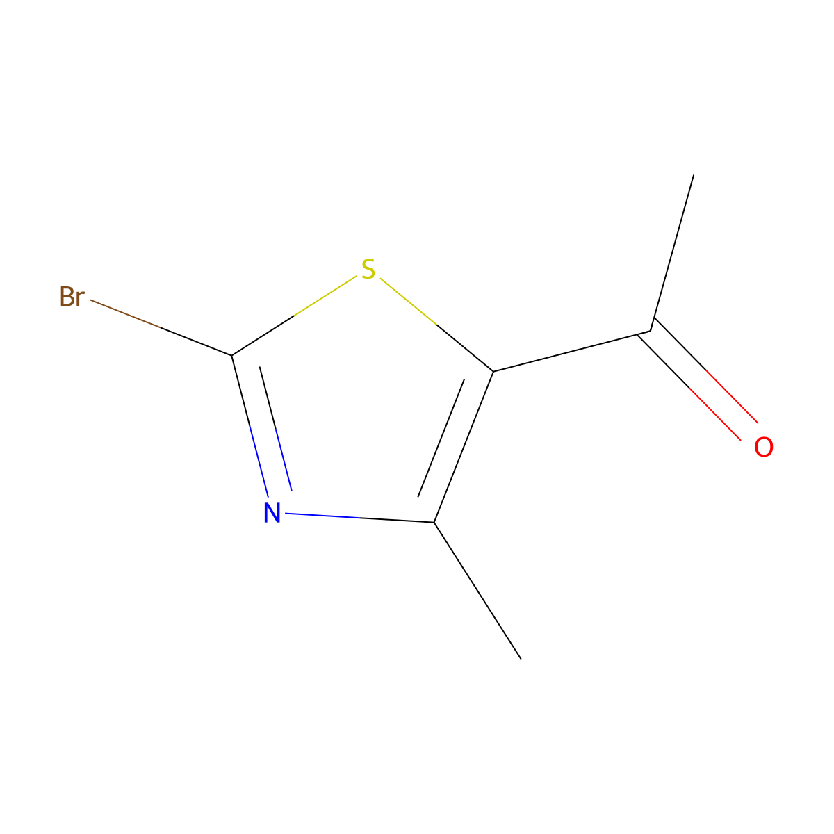1-(2-Bromo-4-methylthiazol-5-YL)ethanone molecular structure, CAS 1093106-54-7