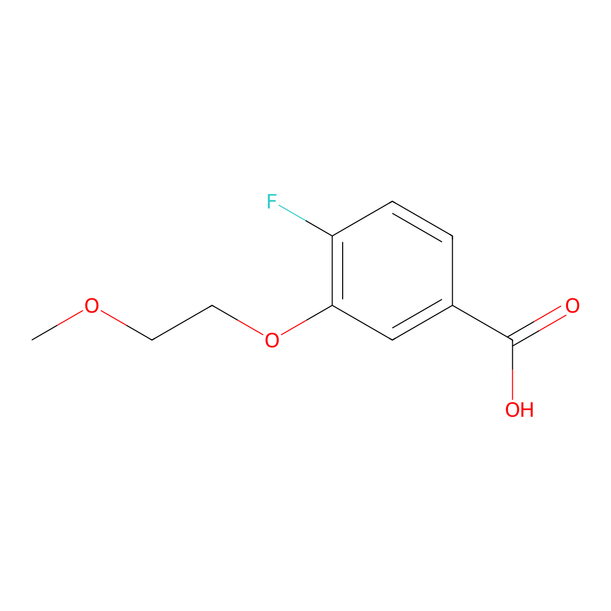 4-Fluoro-3-(2-methoxyethoxy)benzoic acid molecular structure, CAS 1093107-29-9