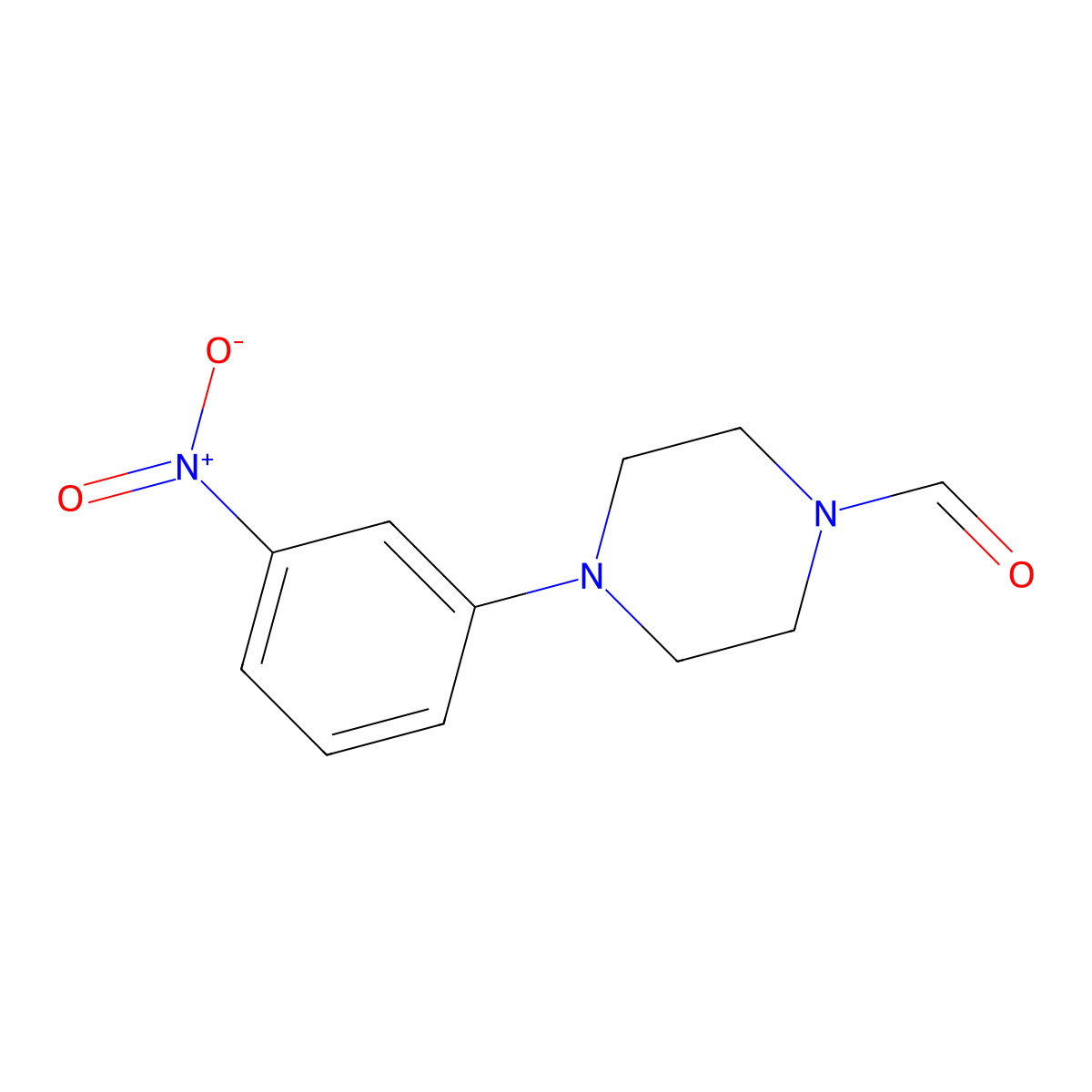 4-(3-Nitrophenyl)piperazine-1-carbaldehyde molecular structure, CAS 1093107-71-1