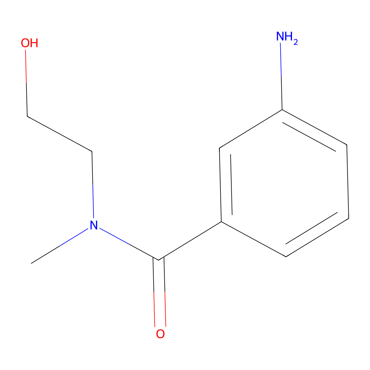 3-amino-N-(2-hydroxyethyl)-N-methylbenzamide molecular structure, CAS 1093107-77-7