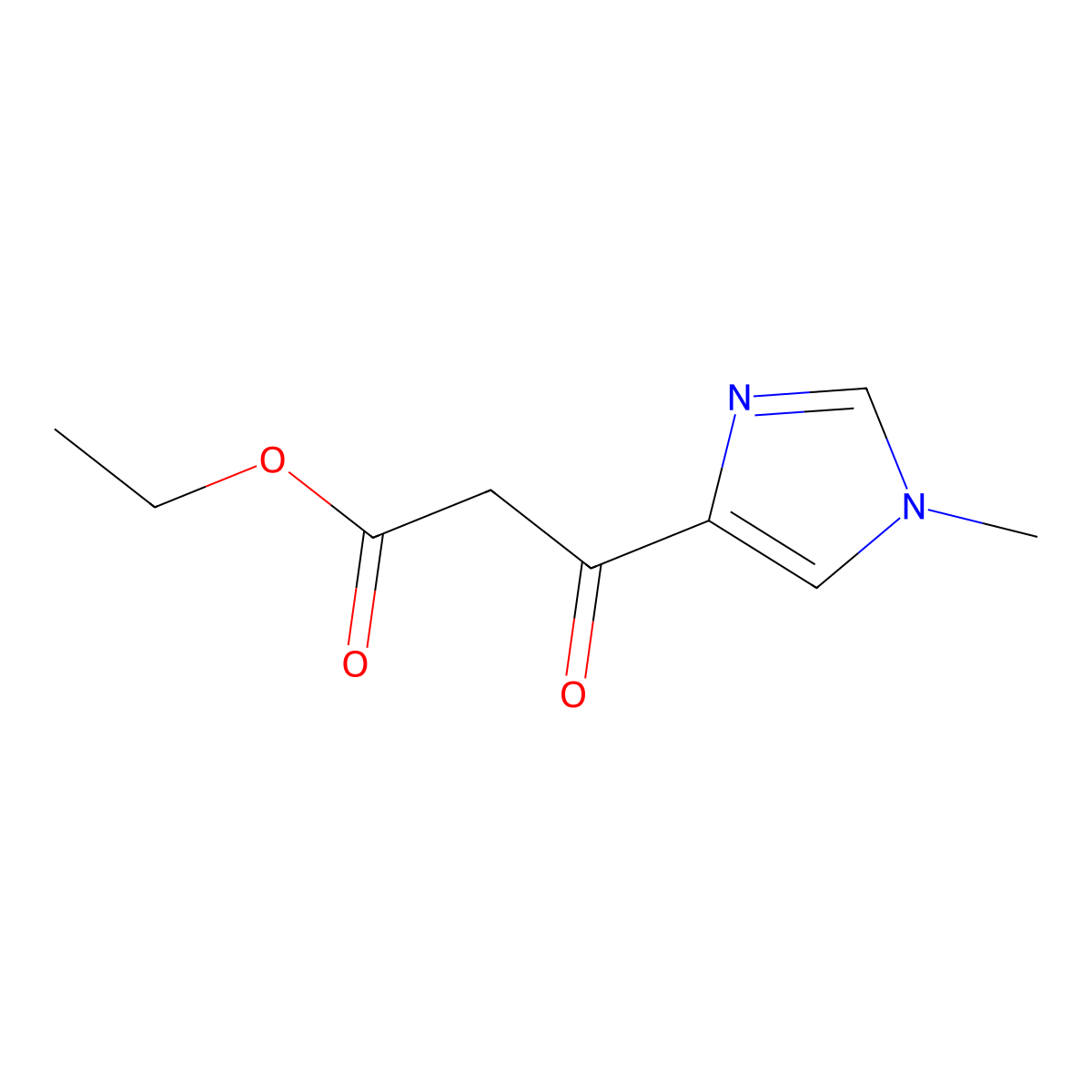 Ethyl 3-(1-methyl-1h-imidazol-4-yl)-3-oxopropanoate molecular structure, CAS 1093114-85-2