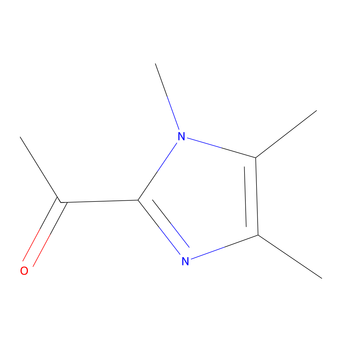 1-(1,4,5-trimethyl-1H-imidazol-2-yl)ethan-1-one molecular structure, CAS 1093114-88-5