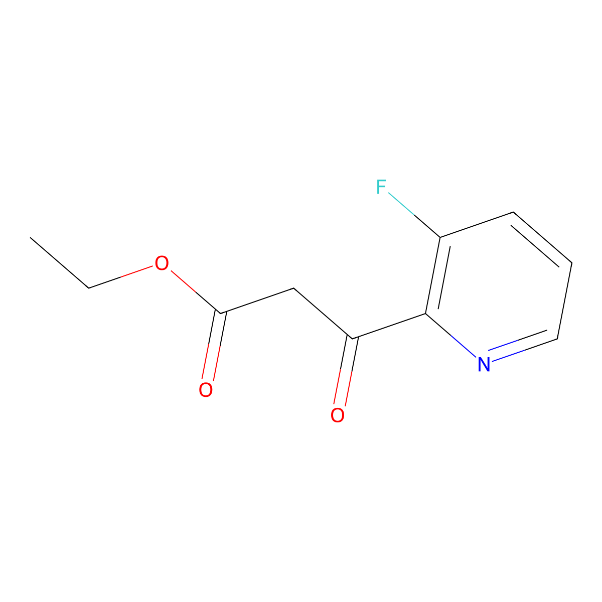 Ethyl 3-(3-fluoropyridin-2-yl)-3-oxopropanoate molecular structure, CAS 1093115-27-5