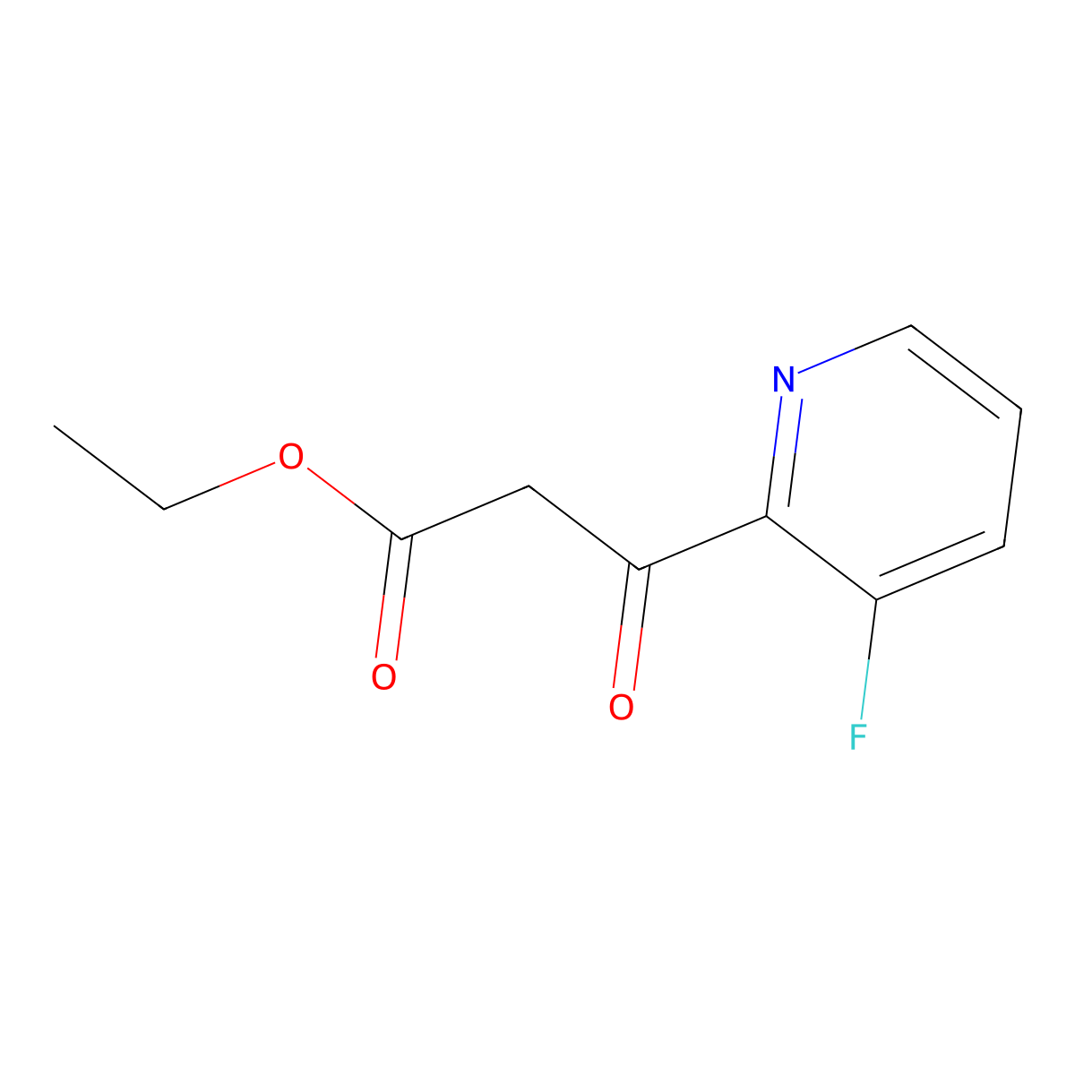 Ethyl 3-(3-fluoropyridin-2-yl)-3-oxopropanoate molecular structure, CAS 1093115-27-5