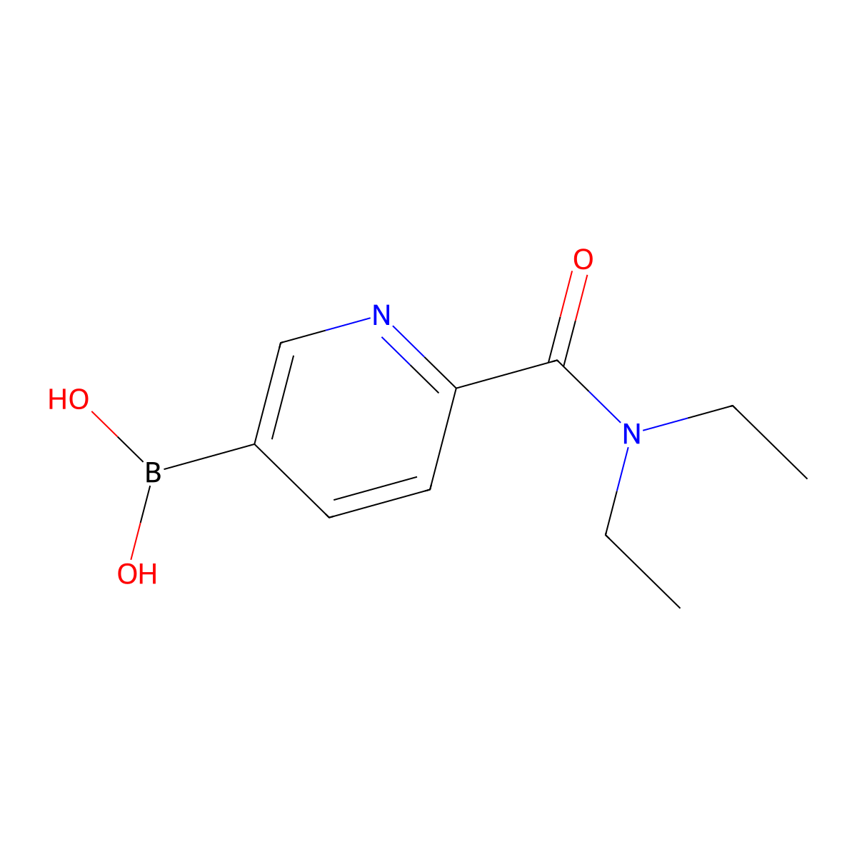 (6-(Diethylcarbamoyl)pyridin-3-yl)boronic acid molecular structure, CAS 1093115-76-4