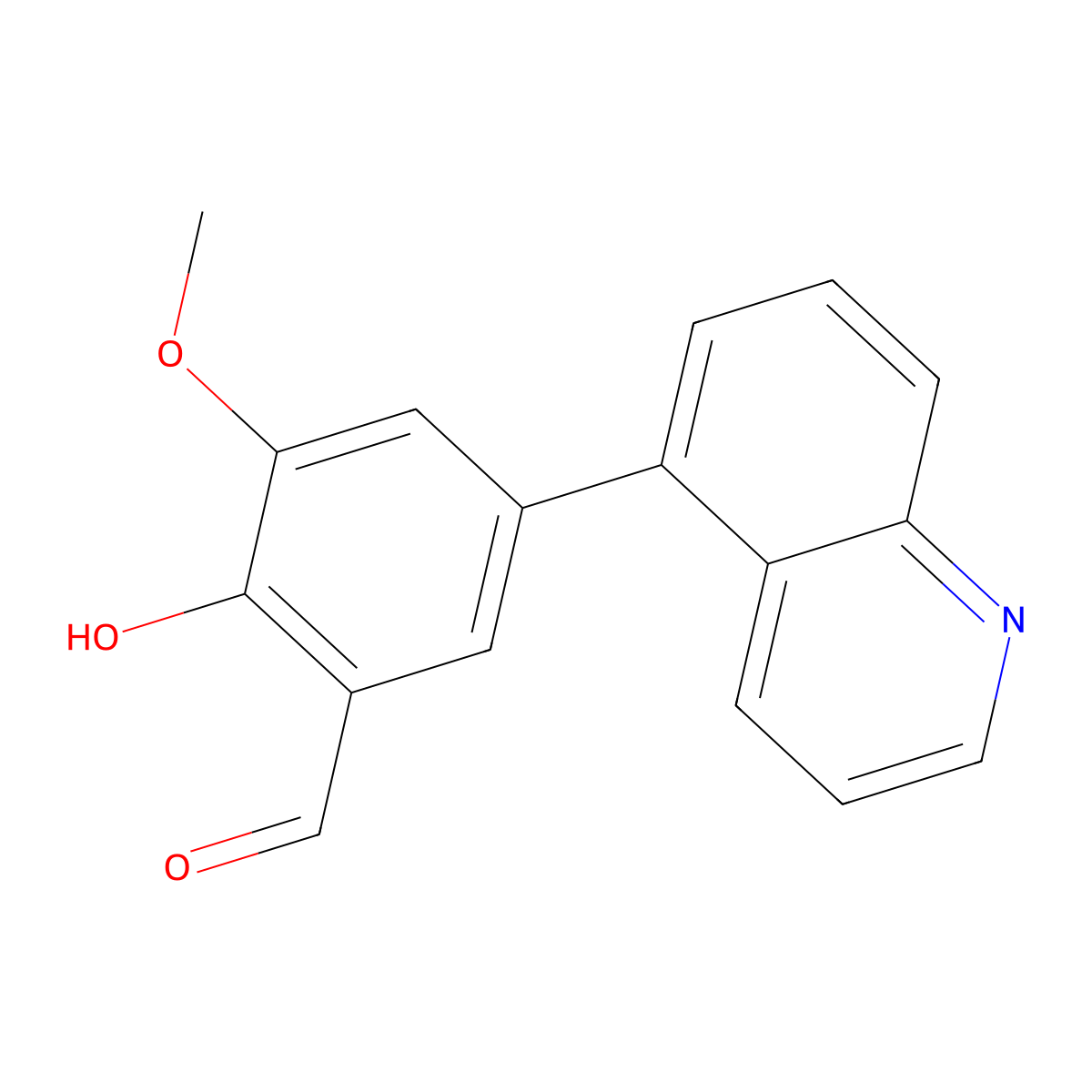2-Hydroxy-3-methoxy-5-(5-quinolinyl)benzaldehyde molecular structure, CAS 1093118-37-6