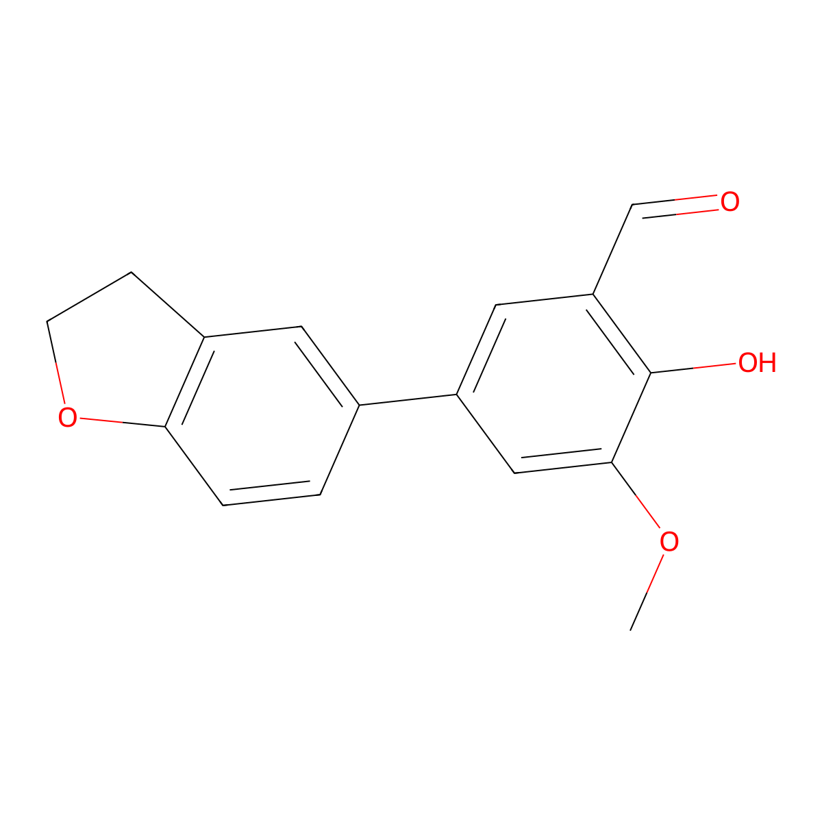 5-(2,3-Dihydro-5-benzofuranyl)-2-hydroxy-3-methoxybenzaldehyde molecular structure, CAS 1093118-50-3