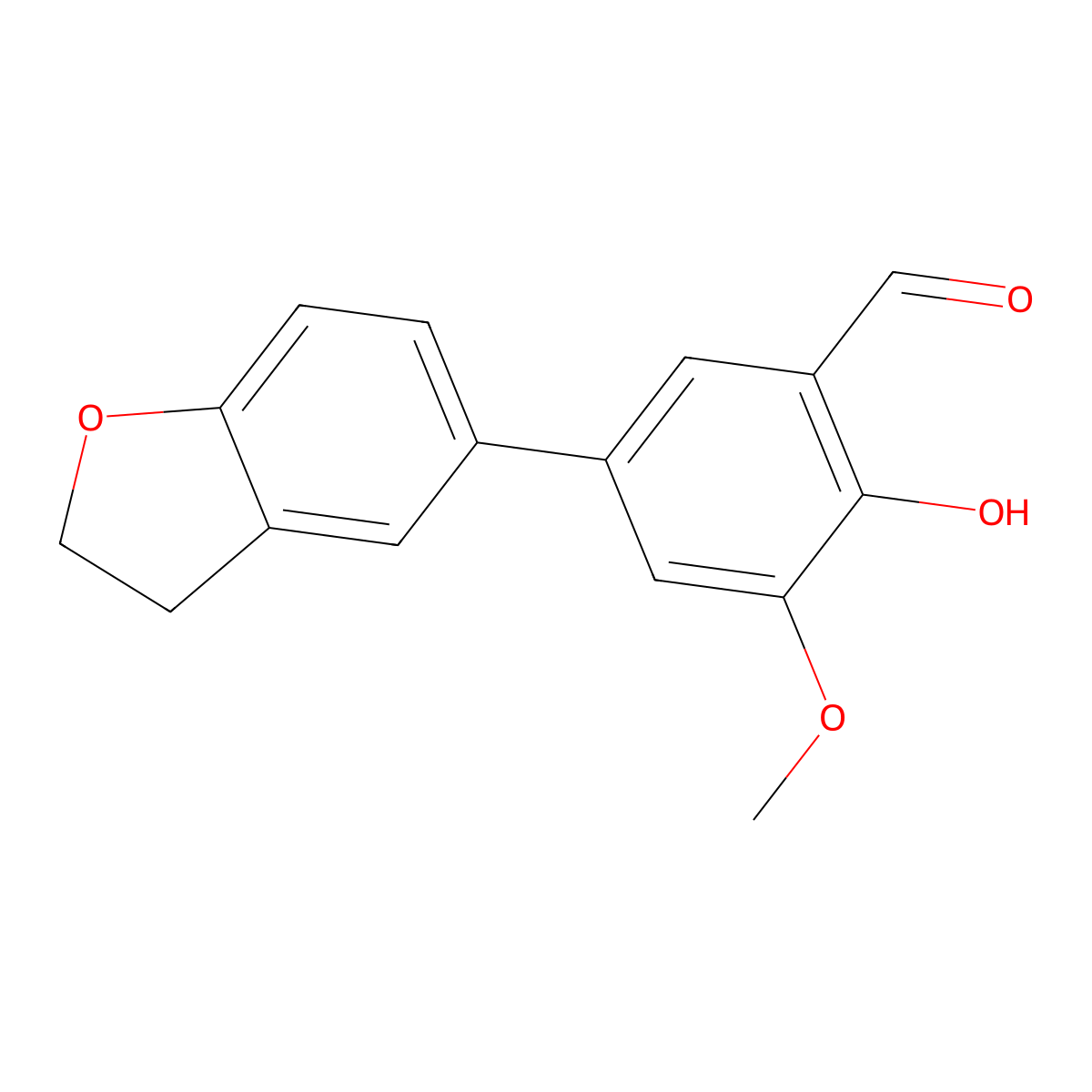5-(2,3-Dihydro-5-benzofuranyl)-2-hydroxy-3-methoxybenzaldehyde molecular structure, CAS 1093118-50-3