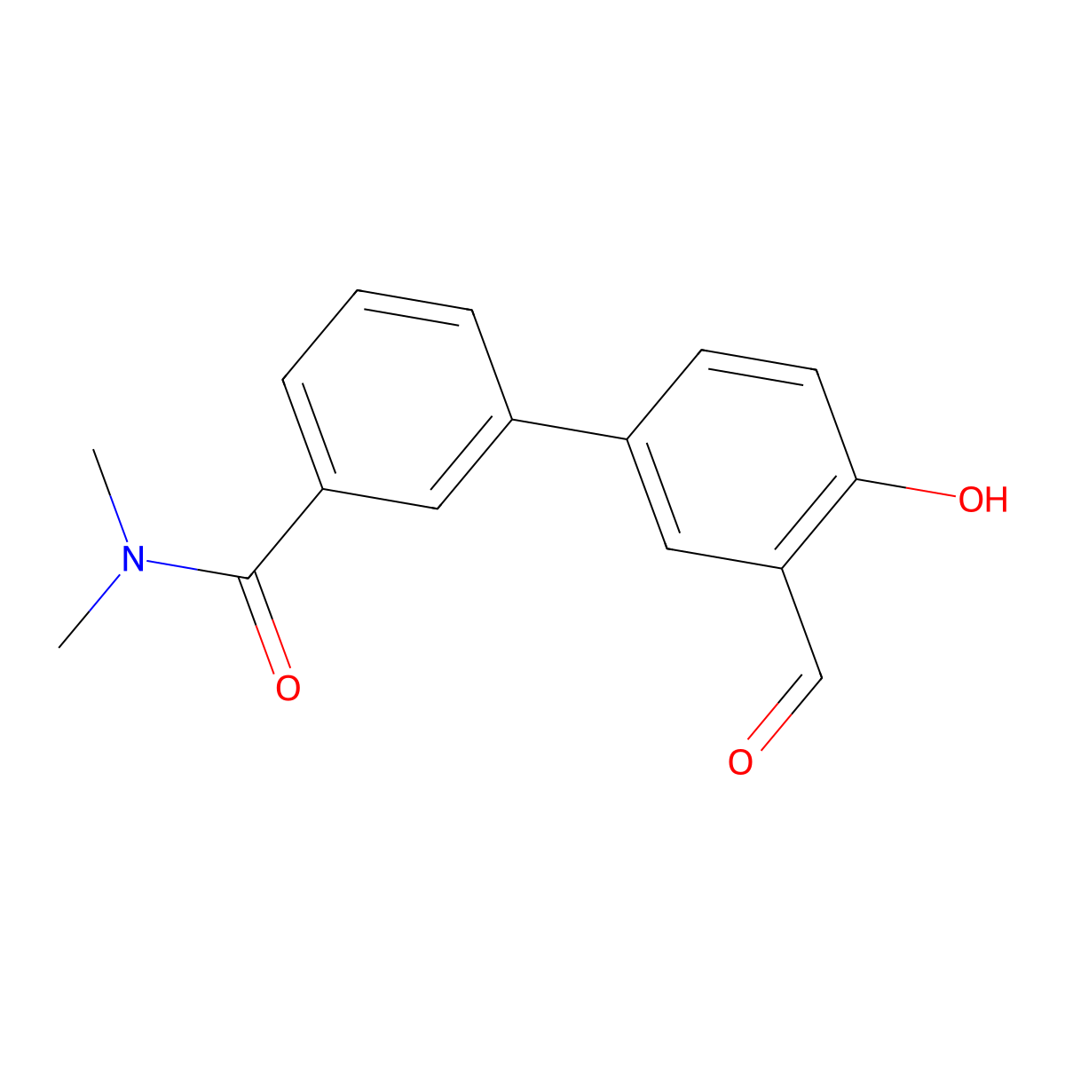 4-[3-(N,N-Dimethylaminocarbonyl)phenyl]-2-formylphenol molecular structure, CAS 1093119-81-3