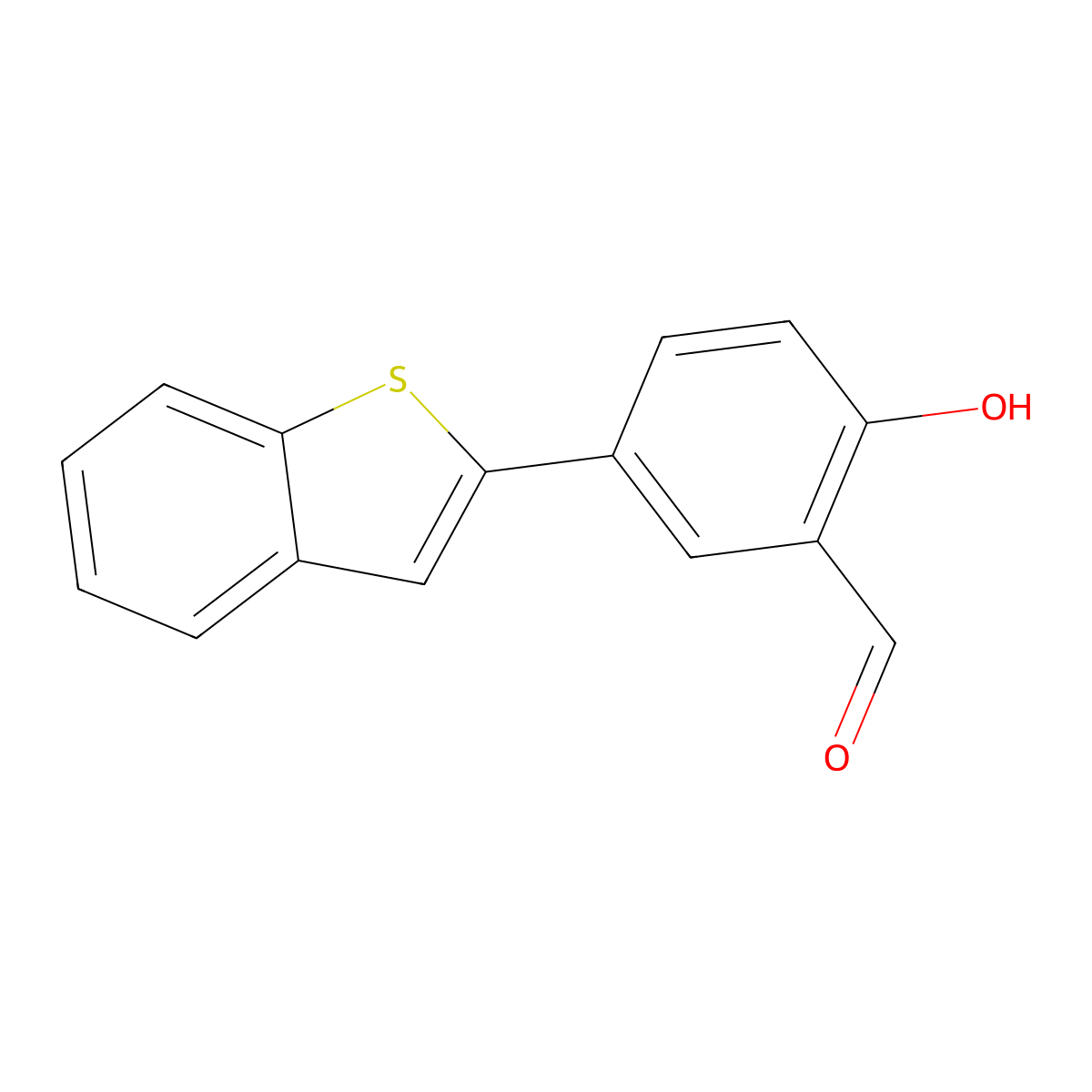 4-[Benzo(B)thiophen-2-YL]-2-formylphenol molecular structure, CAS 1093119-89-1