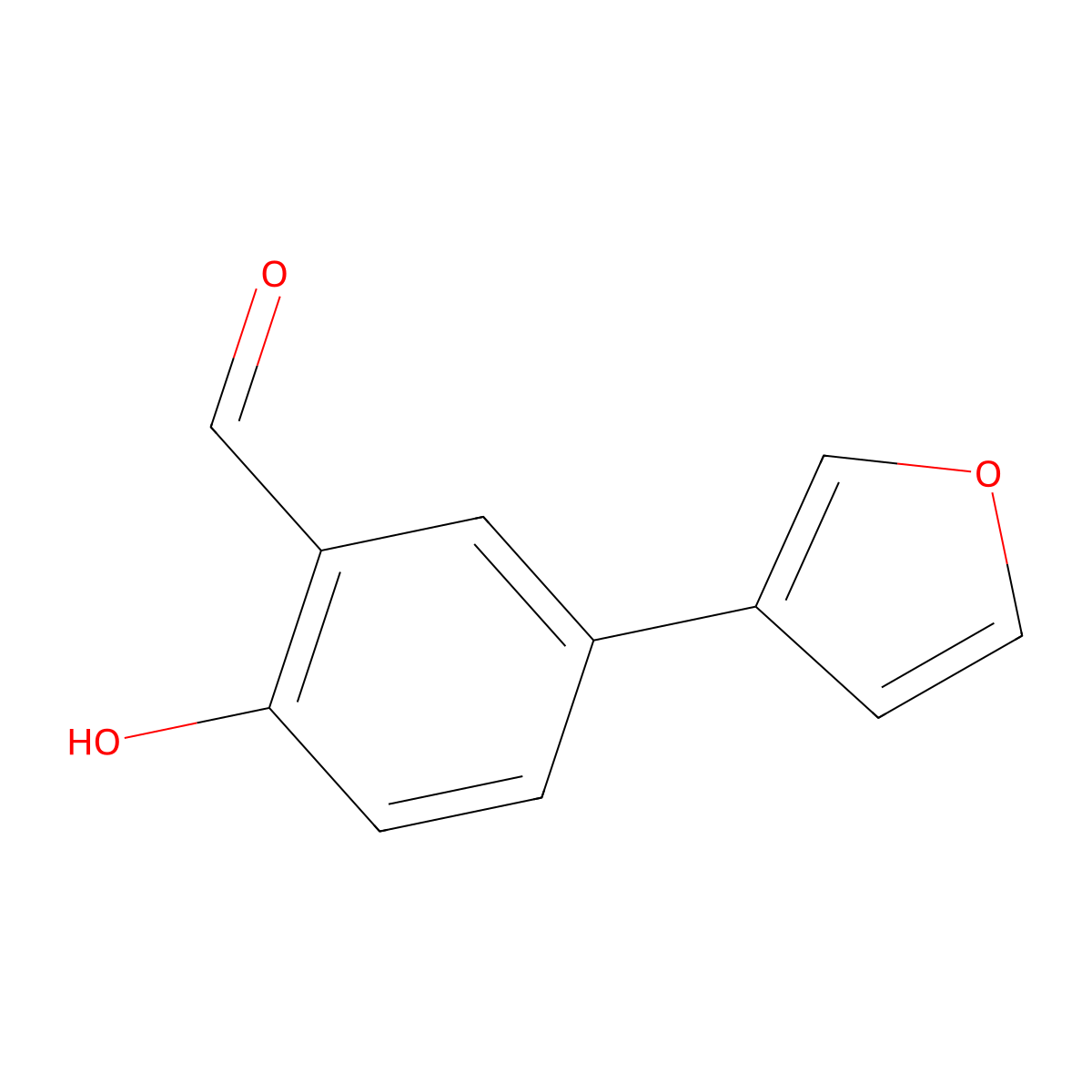 5-(3-Furanyl)-2-hydroxybenzaldehyde molecular structure, CAS 1093119-91-5