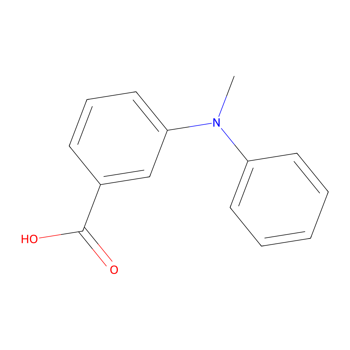 3-(Methyl(phenyl)amino)benzoic acid molecular structure, CAS 109312-81-4