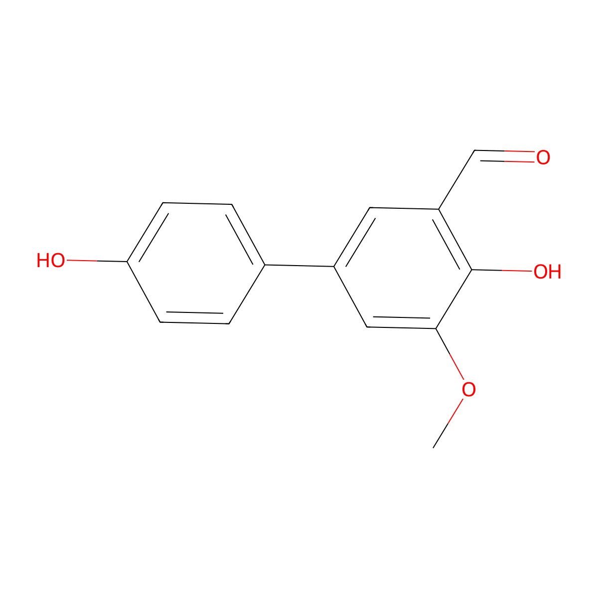 4,4'-Dihydroxy-5-methoxy[1,1'-biphenyl]-3-carboxaldehyde molecular structure, CAS 1093120-27-4