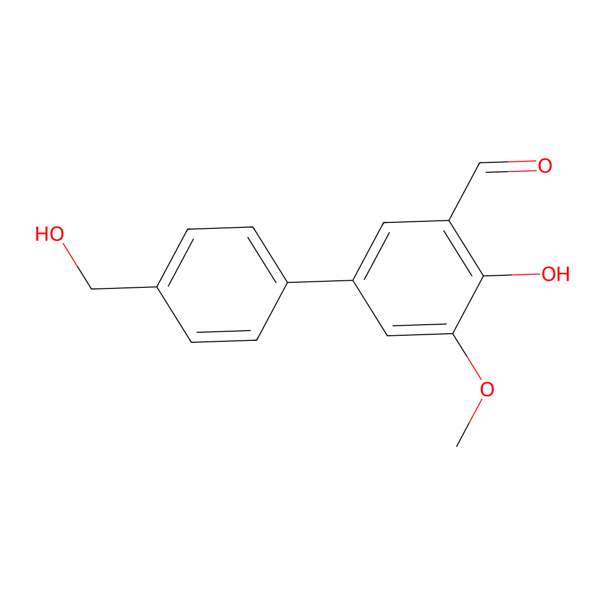 4-Hydroxy-4'-(hydroxymethyl)-5-methoxy[1,1'-biphenyl]-3-carboxaldehyde molecular structure, CAS 1093120-30-9