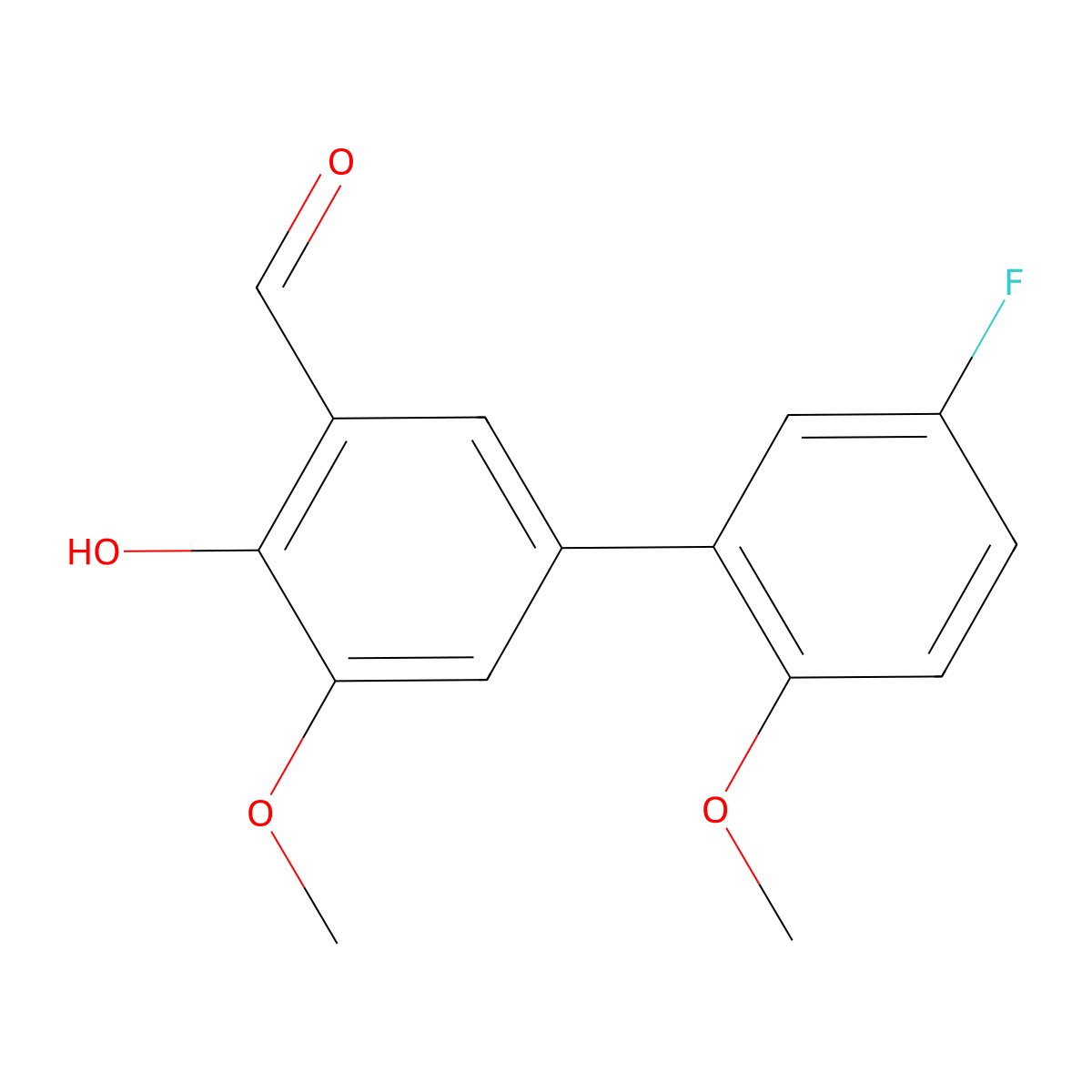 5'-Fluoro-4-hydroxy-2',5-dimethoxy[1,1'-biphenyl]-3-carboxaldehyde molecular structure, CAS 1093120-37-6