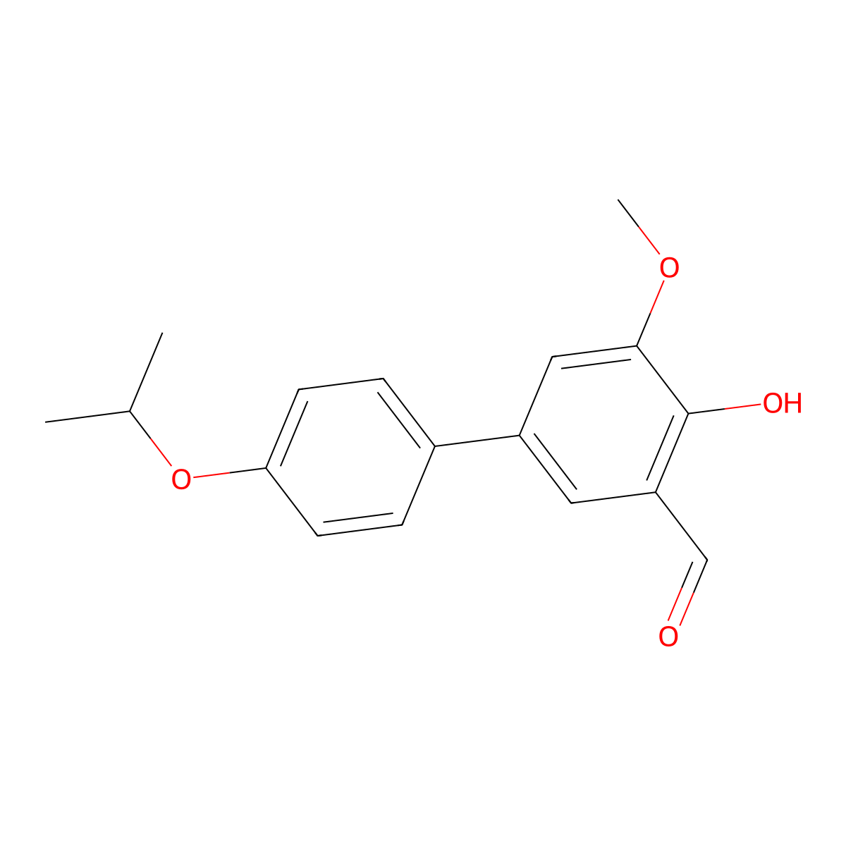 4-Hydroxy-5-methoxy-4'-(1-methylethoxy)[1,1'-biphenyl]-3-carboxaldehyde molecular structure, CAS 1093120-42-3