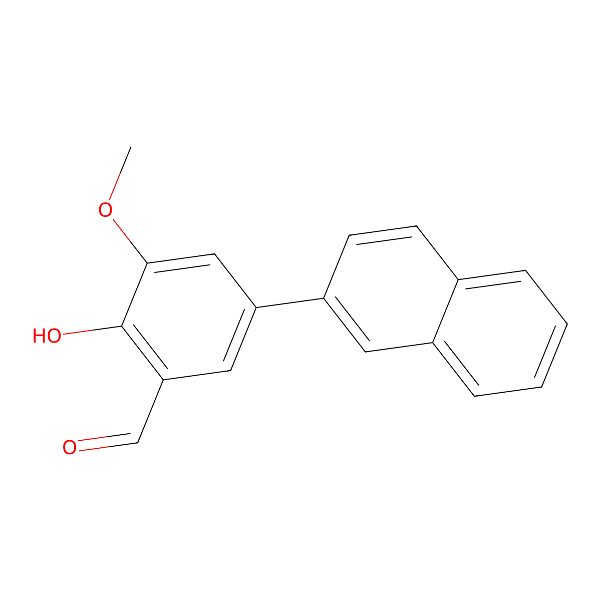 2-Hydroxy-3-methoxy-5-(2-naphthalenyl)benzaldehyde molecular structure, CAS 1093120-52-5