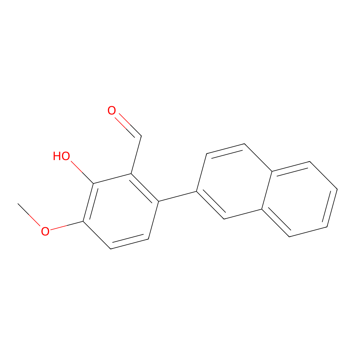 2-Hydroxy-3-methoxy-6-(2-naphthalenyl)benzaldehyde molecular structure, CAS 1093120-63-8