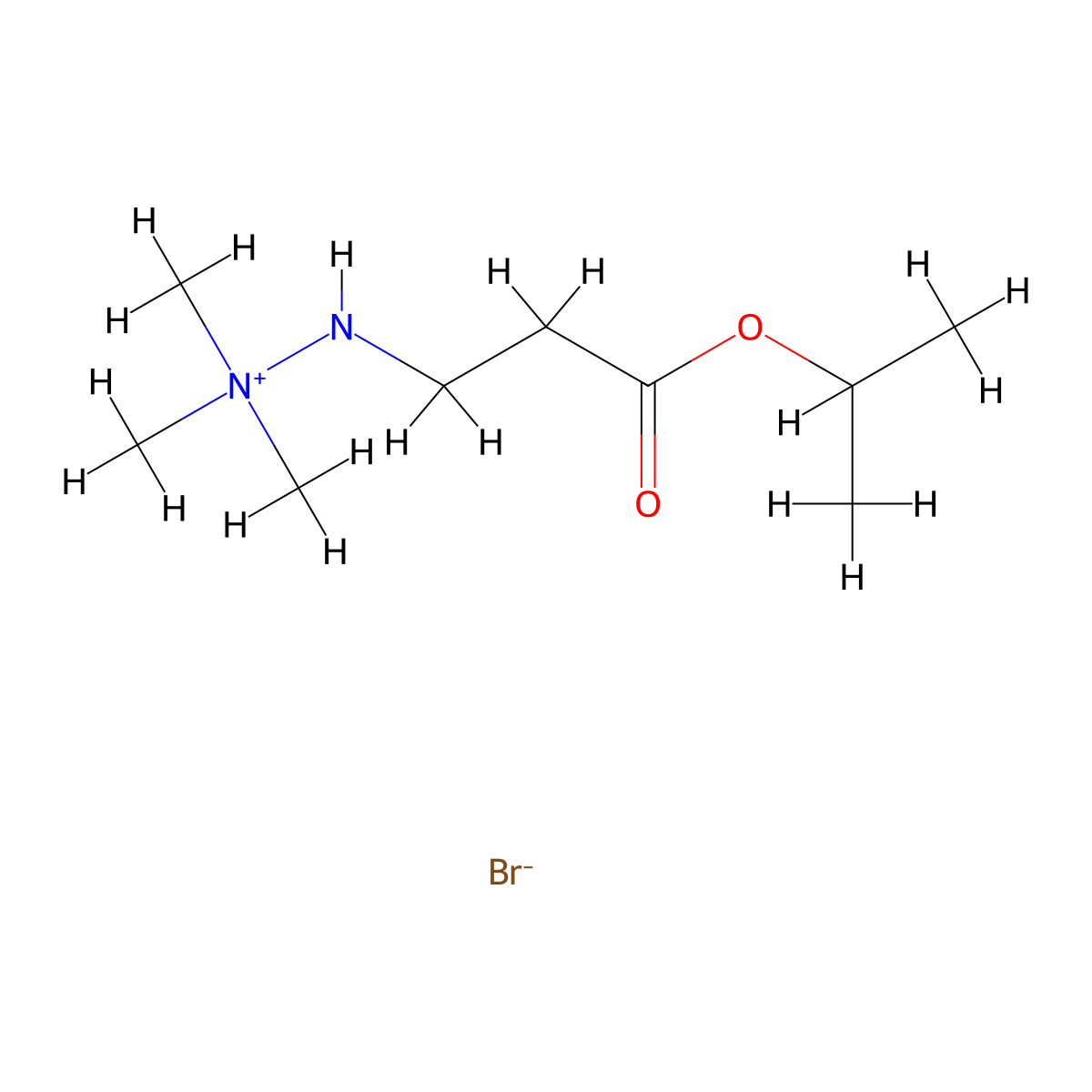 2-(3-Isopropoxy-3-oxopropyl)-1,1,1-trimethylhydrazin-1-ium bromide molecular structure, CAS 1093122-25-8