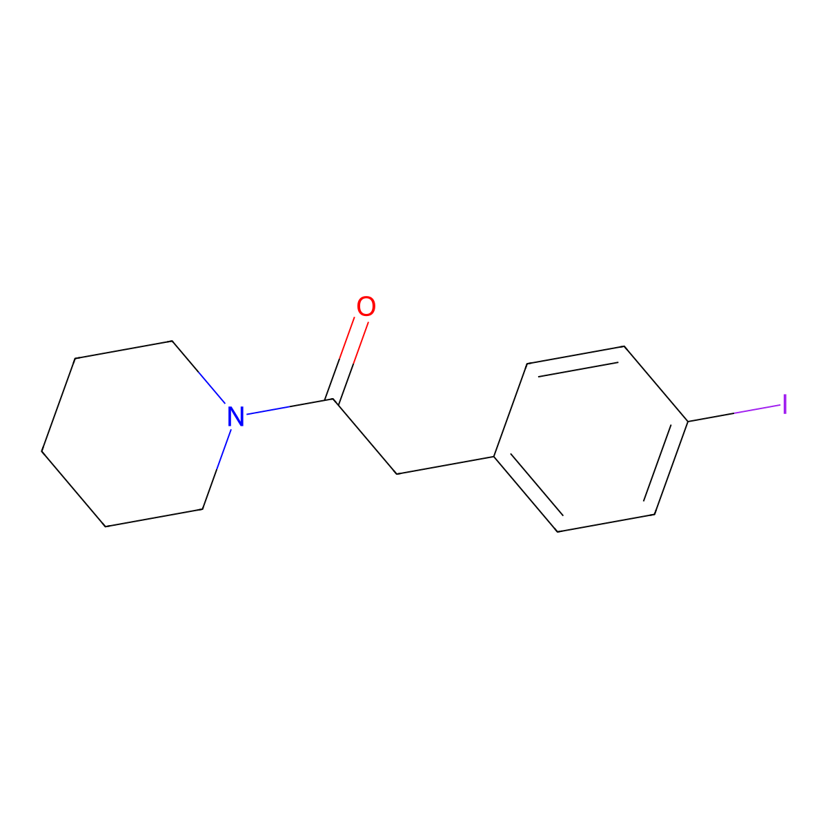 2-(4-Iodophenyl)-1-(piperidin-1-yl)ethanone molecular structure, CAS 1093169-72-2