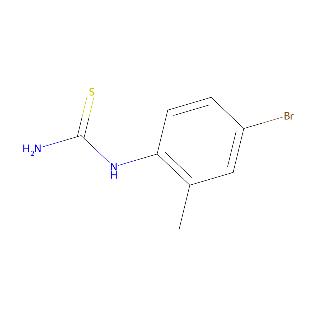 N-(4-Bromo-2-methylphenyl)thiourea molecular structure, CAS 109317-23-9
