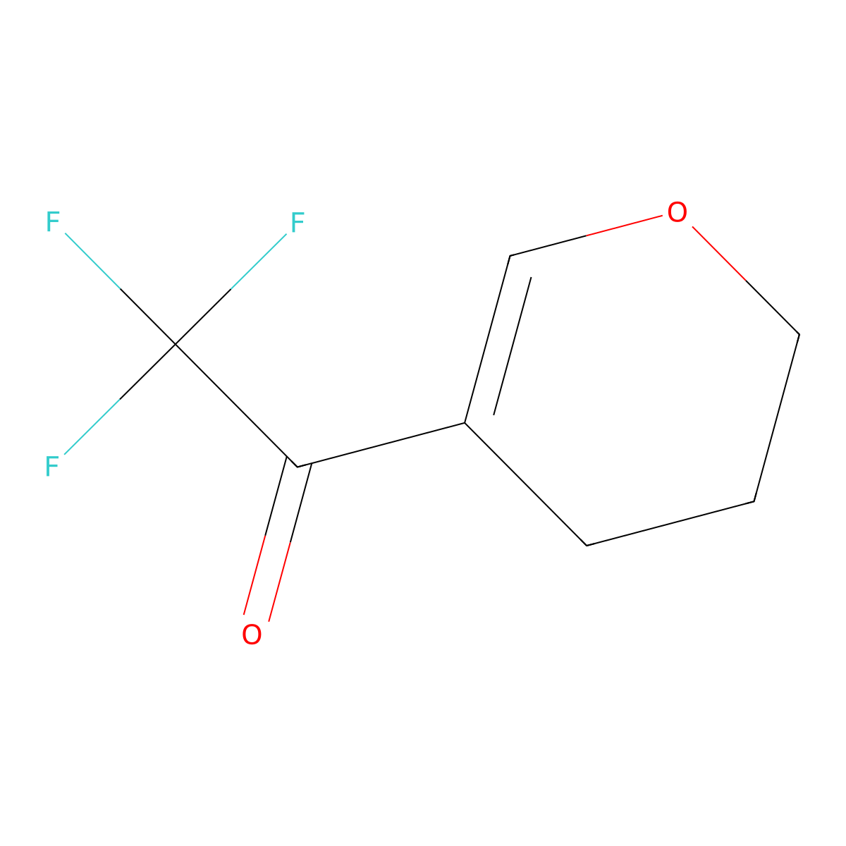 1-(3,4-dihydro-2H-pyran-5-yl)-2,2,2-trifluoroethan-1-one molecular structure, CAS 109317-74-0