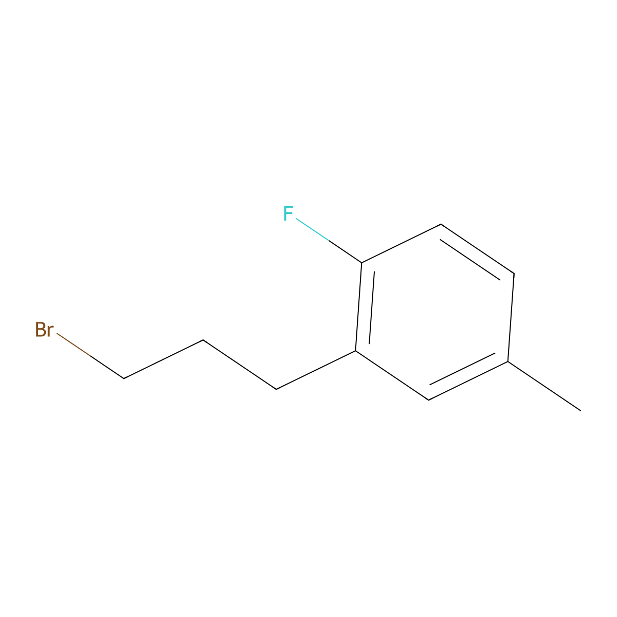 2-(3-Bromopropyl)-1-fluoro-4-methylbenzene molecular structure, CAS 1093172-79-2