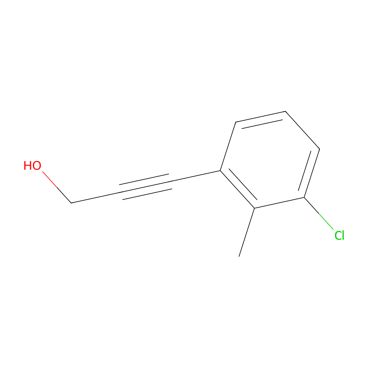 3-(3-Chloro-2-methylphenyl)prop-2-yn-1-ol molecular structure, CAS 1093172-97-4
