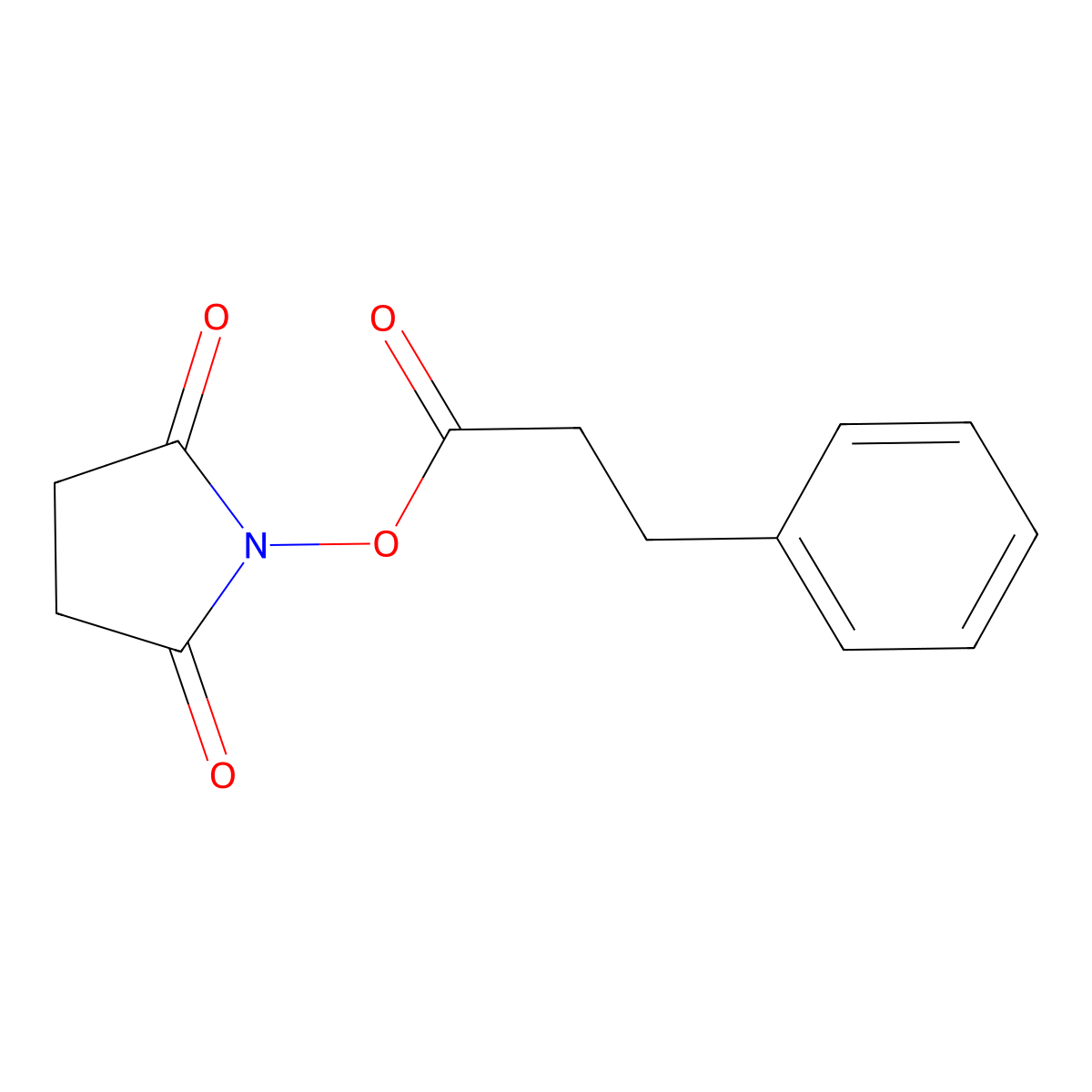 Hydrocinnamic Acid N-Hydroxysuccinimide Ester molecular structure, CAS 109318-10-7