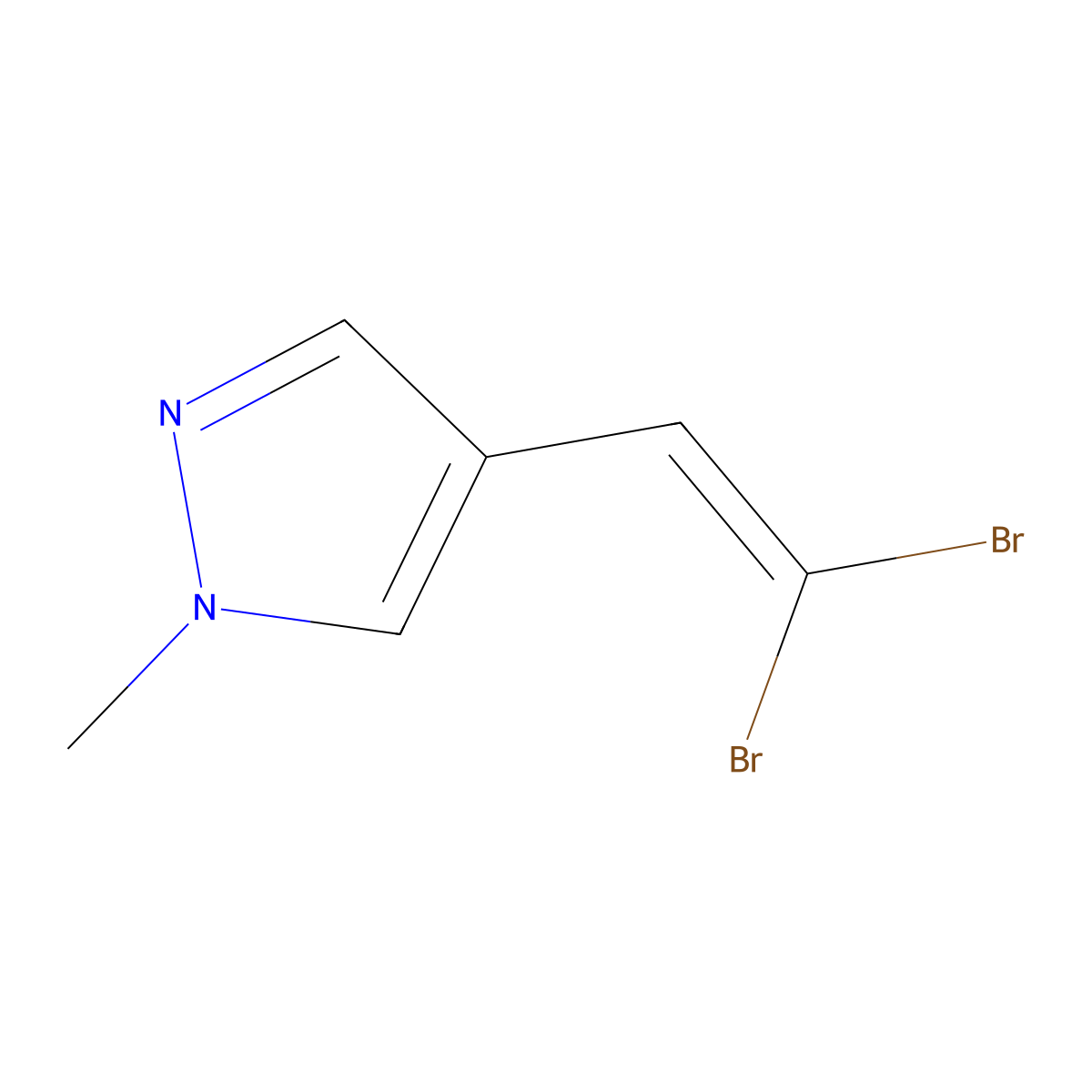4-(2,2-Dibromoethenyl)-1-methylpyrazole molecular structure, CAS 1093193-15-7