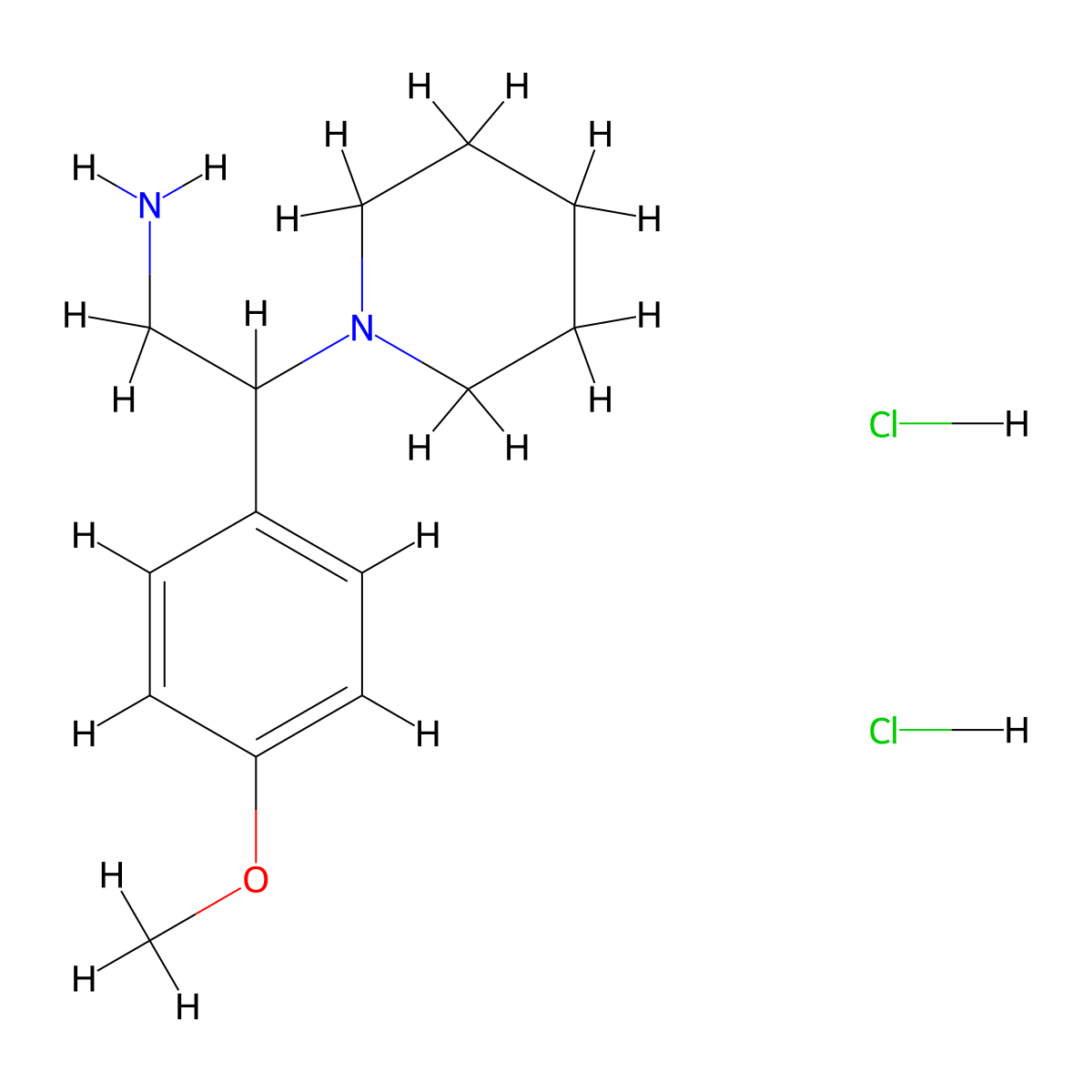 2-(4-Methoxy-phenyl)-2-piperidin-1-yl-ethylamine dihydrochloride molecular structure, CAS 1093199-31-5