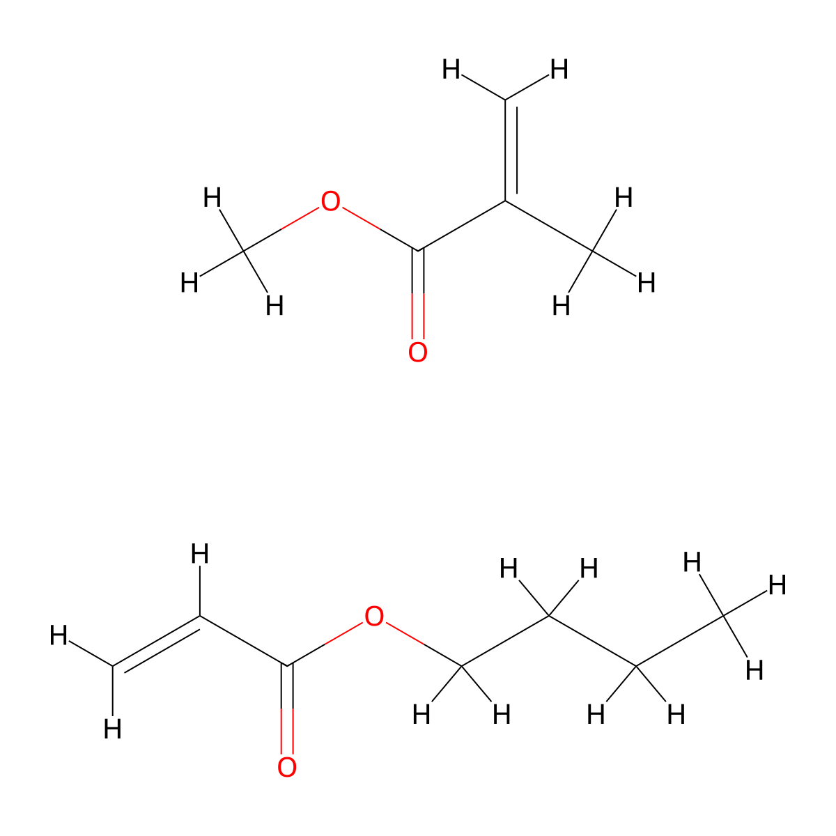 Butyl prop-2-enoate--methyl 2-methylprop-2-enoate (1/1) molecular structure, CAS 109320-56-1
